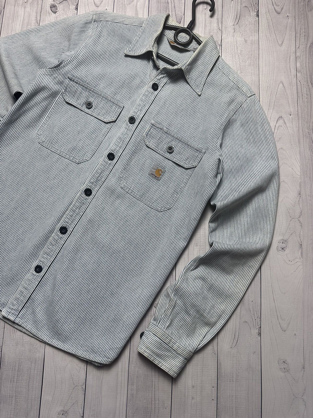 Carhartt × Carhartt Wip × Vintage Vintage Carhartt Wip shirt logo striped size S/M Size US S / EU 44-46 / 1 - 2 Thumbnail
