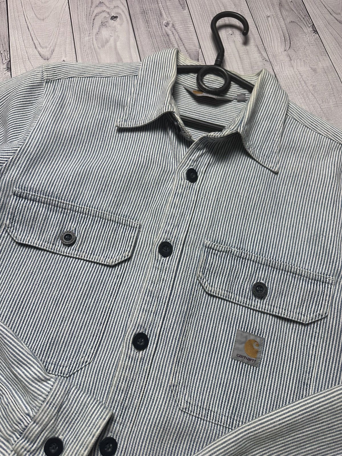 Carhartt × Carhartt Wip × Vintage Vintage Carhartt Wip shirt logo striped size S/M Size US S / EU 44-46 / 1 - 6 Thumbnail