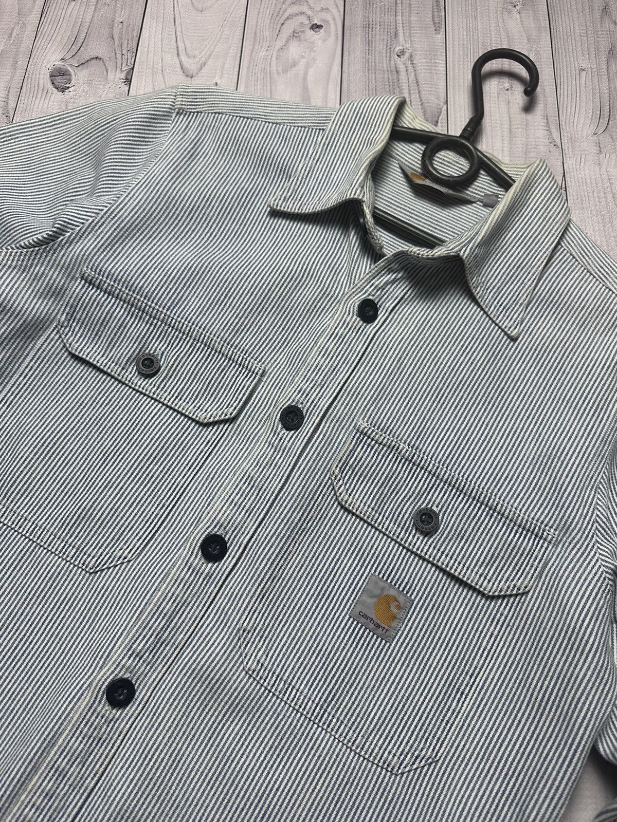 Carhartt × Carhartt Wip × Vintage Vintage Carhartt Wip shirt logo striped size S/M Size US S / EU 44-46 / 1 - 3 Thumbnail