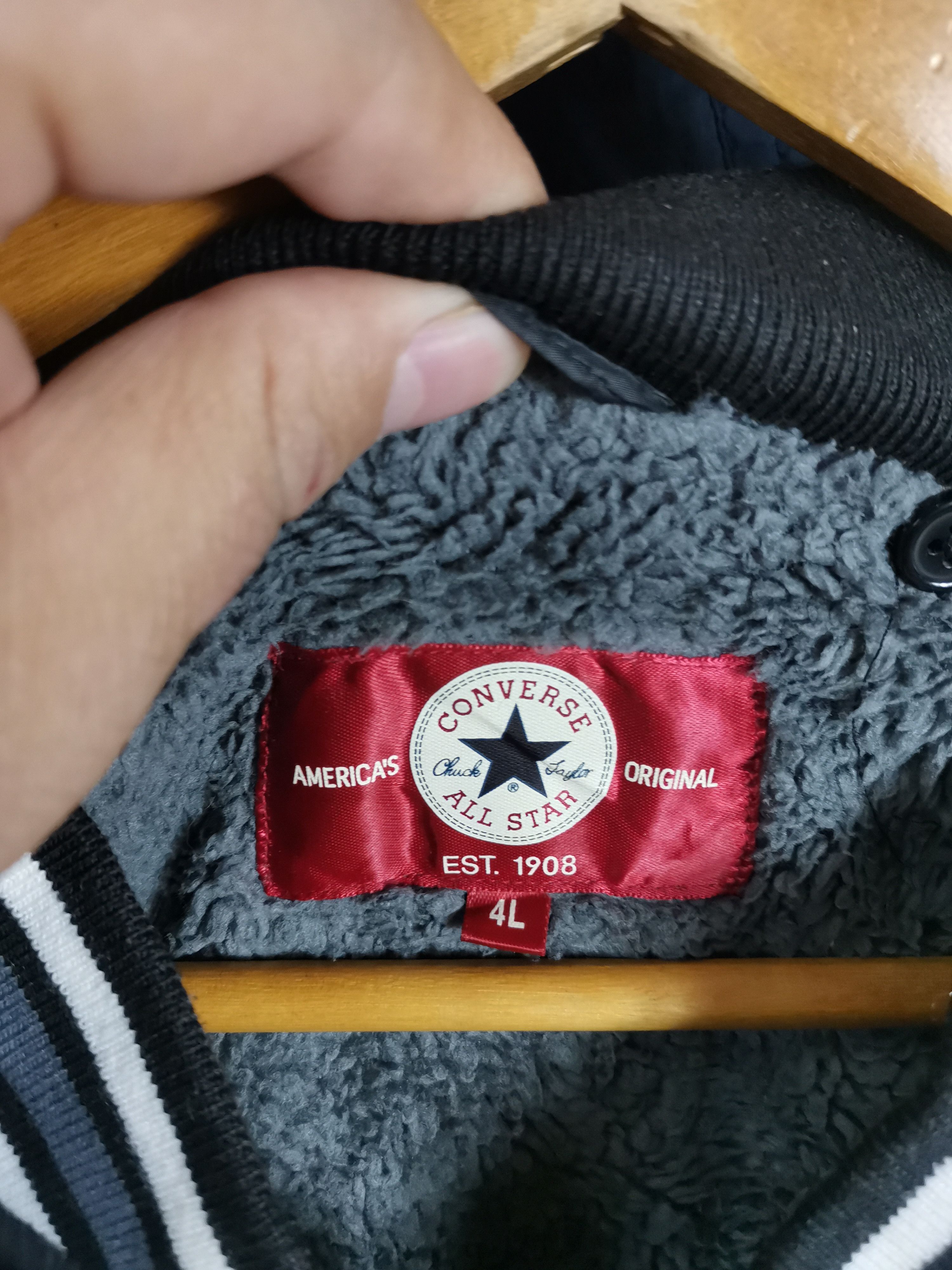 Converse Vintage Converse Linning Sherpa Varsity Jacket Size US XXL / EU 58 / 5 - 6 Thumbnail