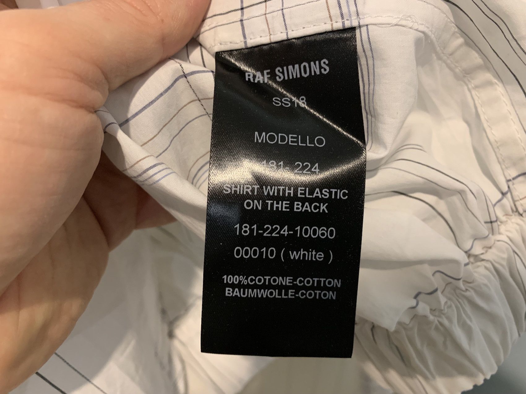 Raf Simons SS'18 Shirt Oversized Elastic on Back Size US M / EU 48-50 / 2 - 5 Thumbnail