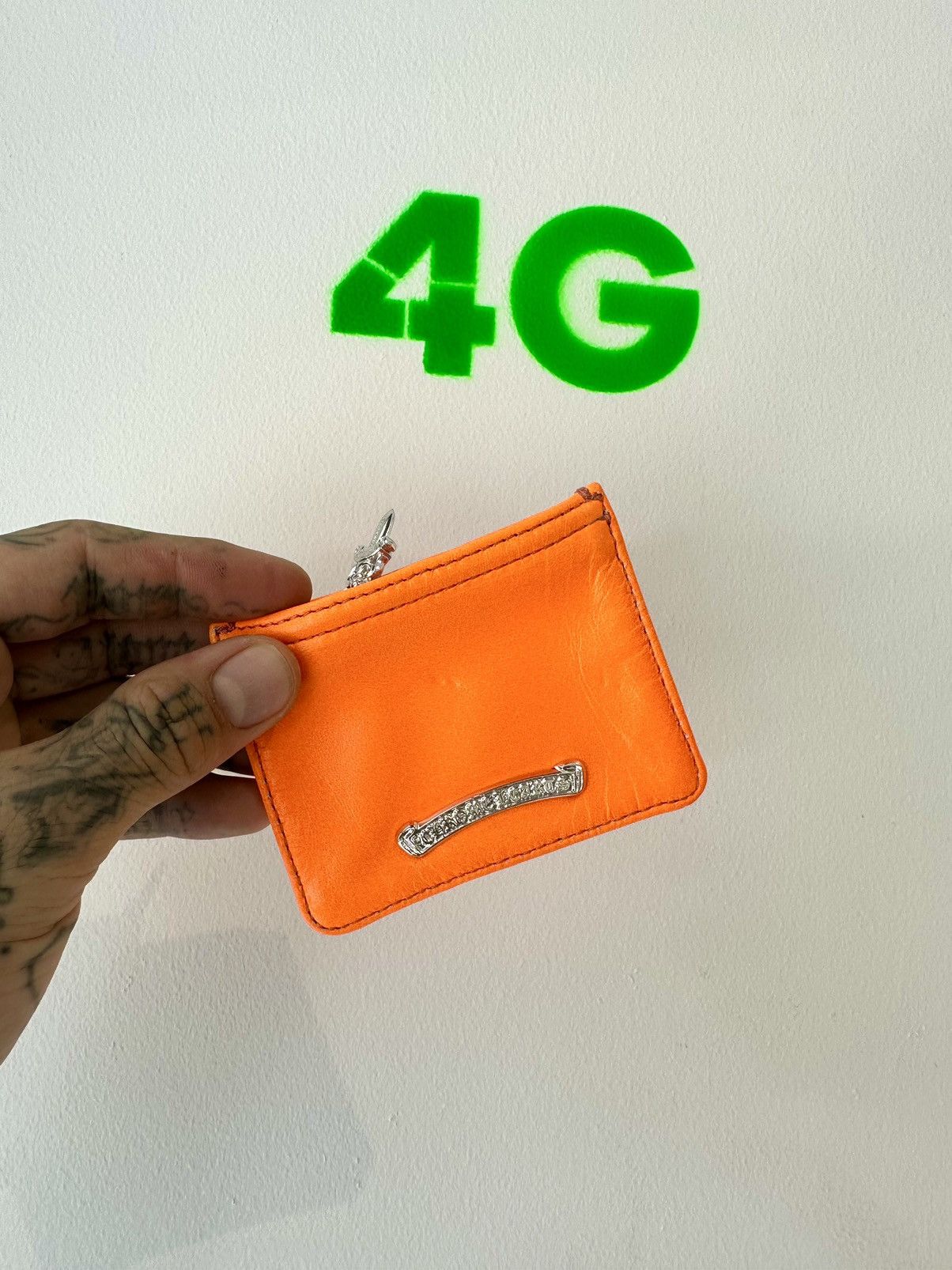 Chrome Hearts Chrome Hearts NEW Coin / Money / Drugs WALLET NEON ORANGE Size ONE SIZE - 1 Thumbnail