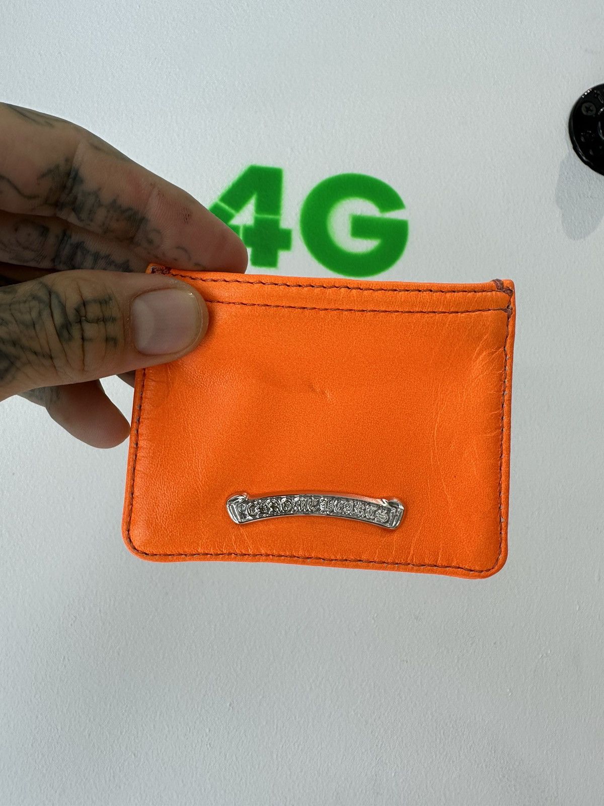 Chrome Hearts Chrome Hearts NEW Coin / Money / Drugs WALLET NEON ORANGE Size ONE SIZE - 4 Thumbnail