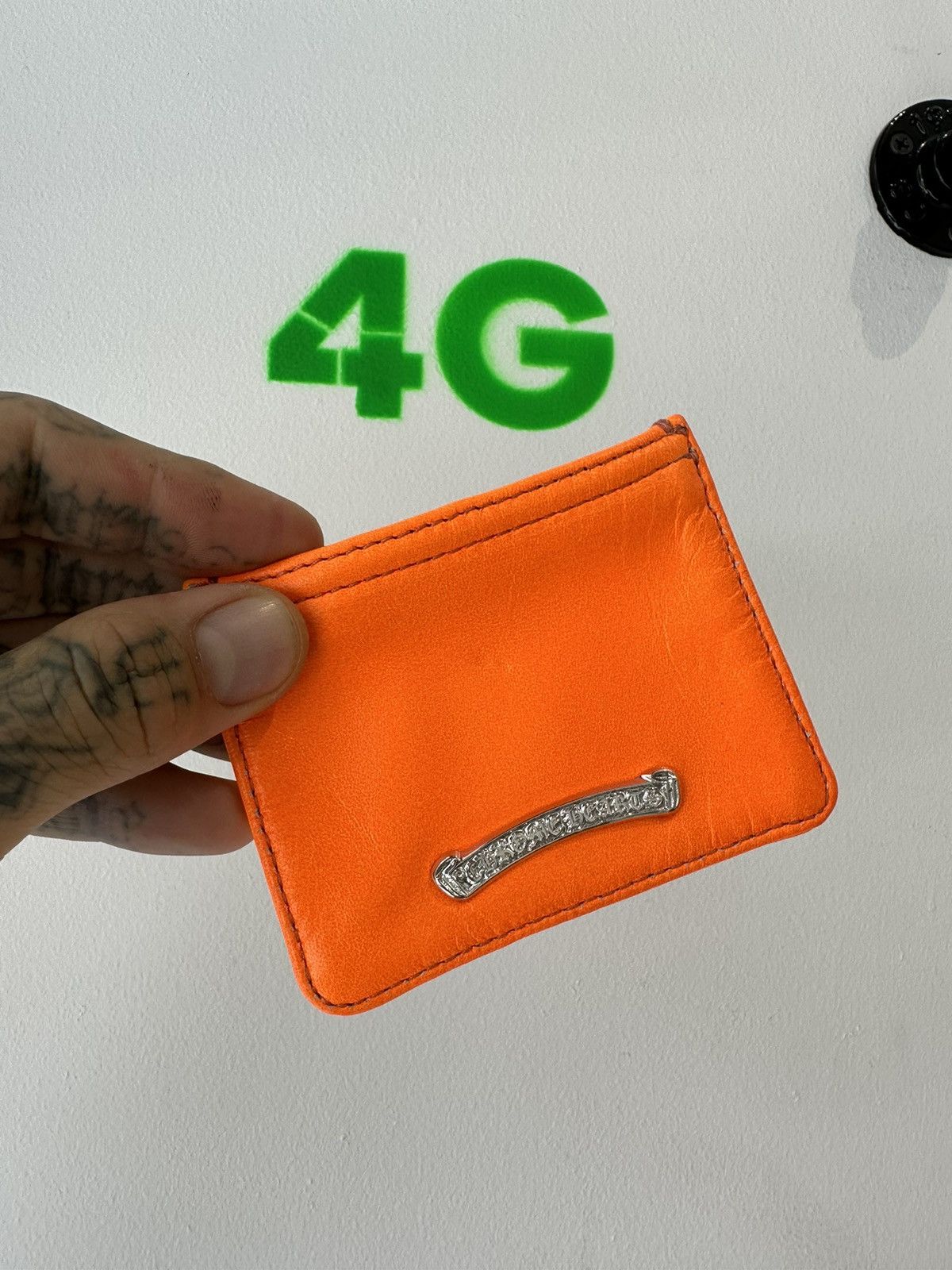 Chrome Hearts Chrome Hearts NEW Coin / Money / Drugs WALLET NEON ORANGE Size ONE SIZE - 3 Thumbnail
