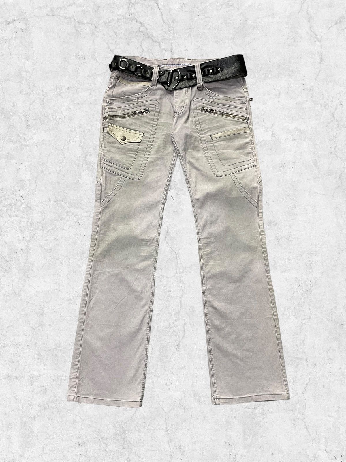 Nicole Club Japan Flared Bush Pocket Pants & Bondage Belt