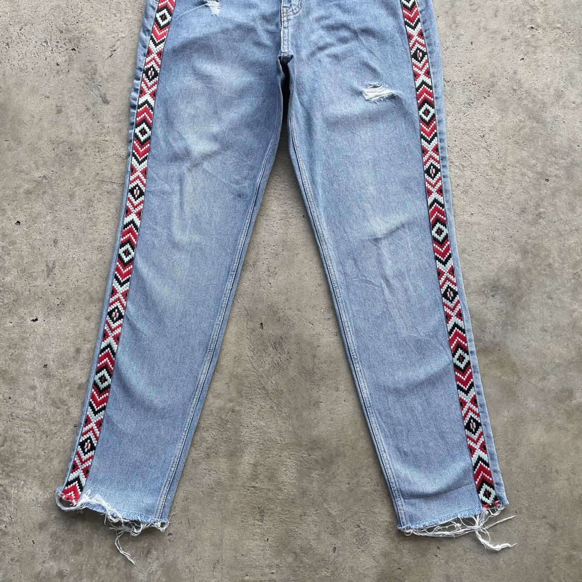 Japanese Brand W27🔥 Vintage Japanese Faded Distressed Jeans Denim Pants Size US 27 - 4 Thumbnail
