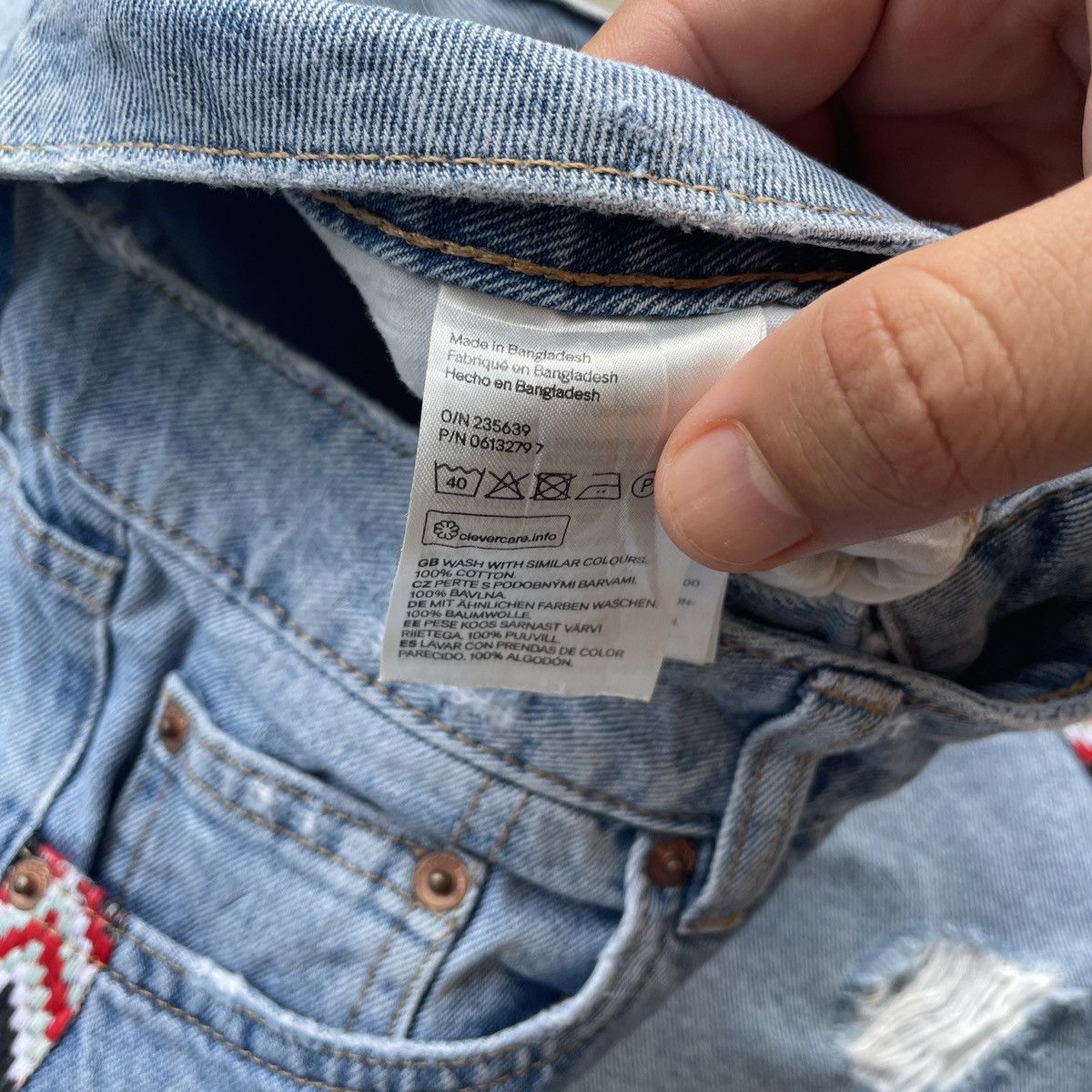 Japanese Brand W27🔥 Vintage Japanese Faded Distressed Jeans Denim Pants Size US 27 - 7 Thumbnail
