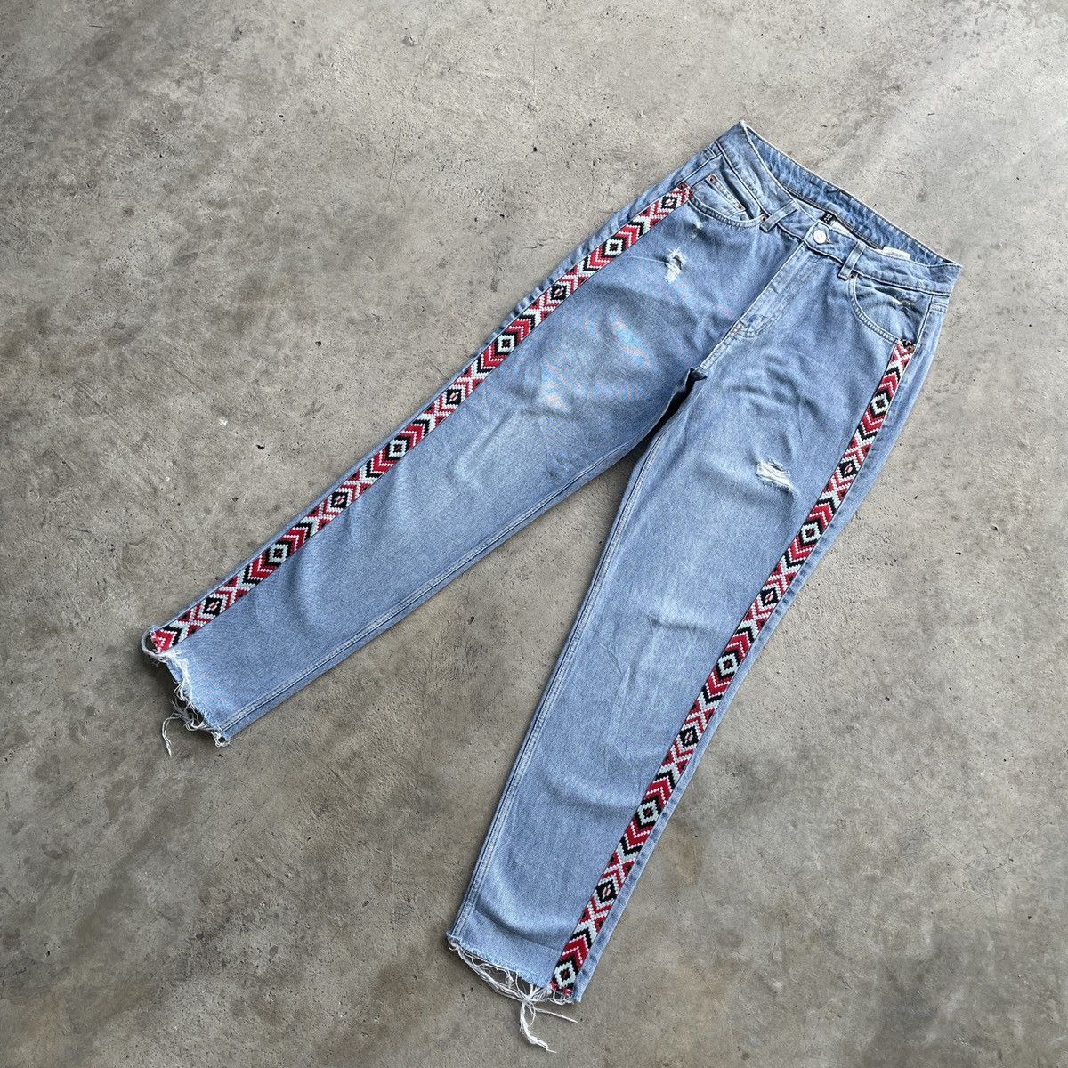 Japanese Brand W27🔥 Vintage Japanese Faded Distressed Jeans Denim Pants Size US 27 - 2 Thumbnail