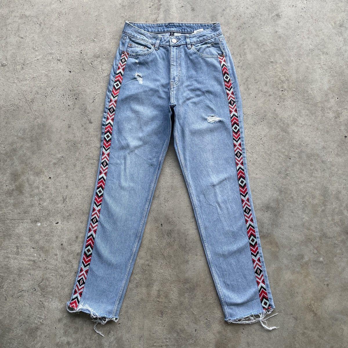 Japanese Brand W27🔥 Vintage Japanese Faded Distressed Jeans Denim Pants Size US 27 - 1 Thumbnail