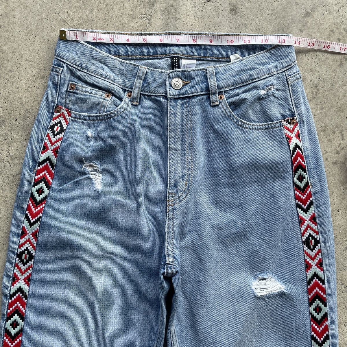Japanese Brand W27🔥 Vintage Japanese Faded Distressed Jeans Denim Pants Size US 27 - 5 Thumbnail