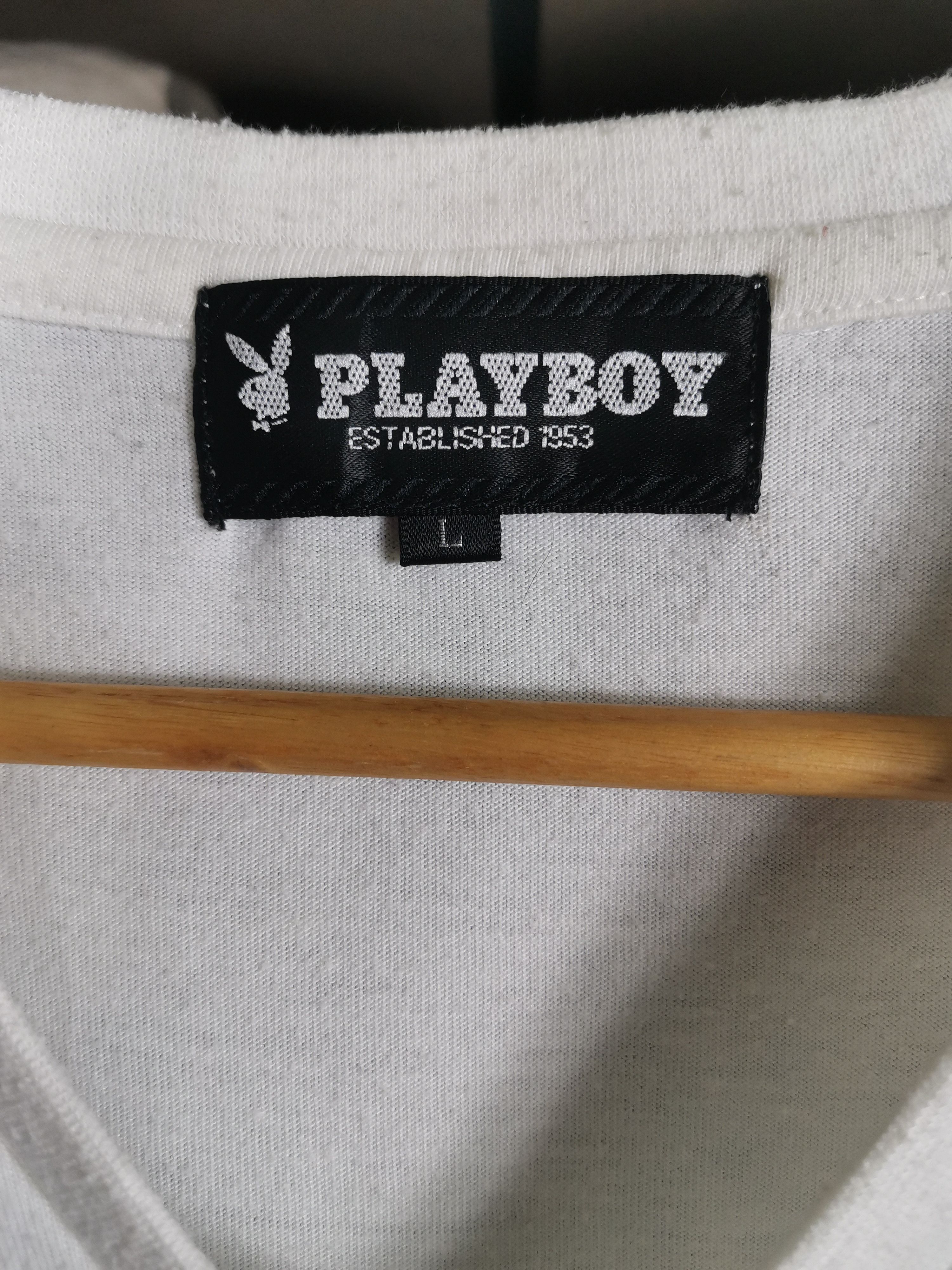 Playboy Vintage Playboy V Neck Tshirt Size US L / EU 52-54 / 3 - 4 Thumbnail