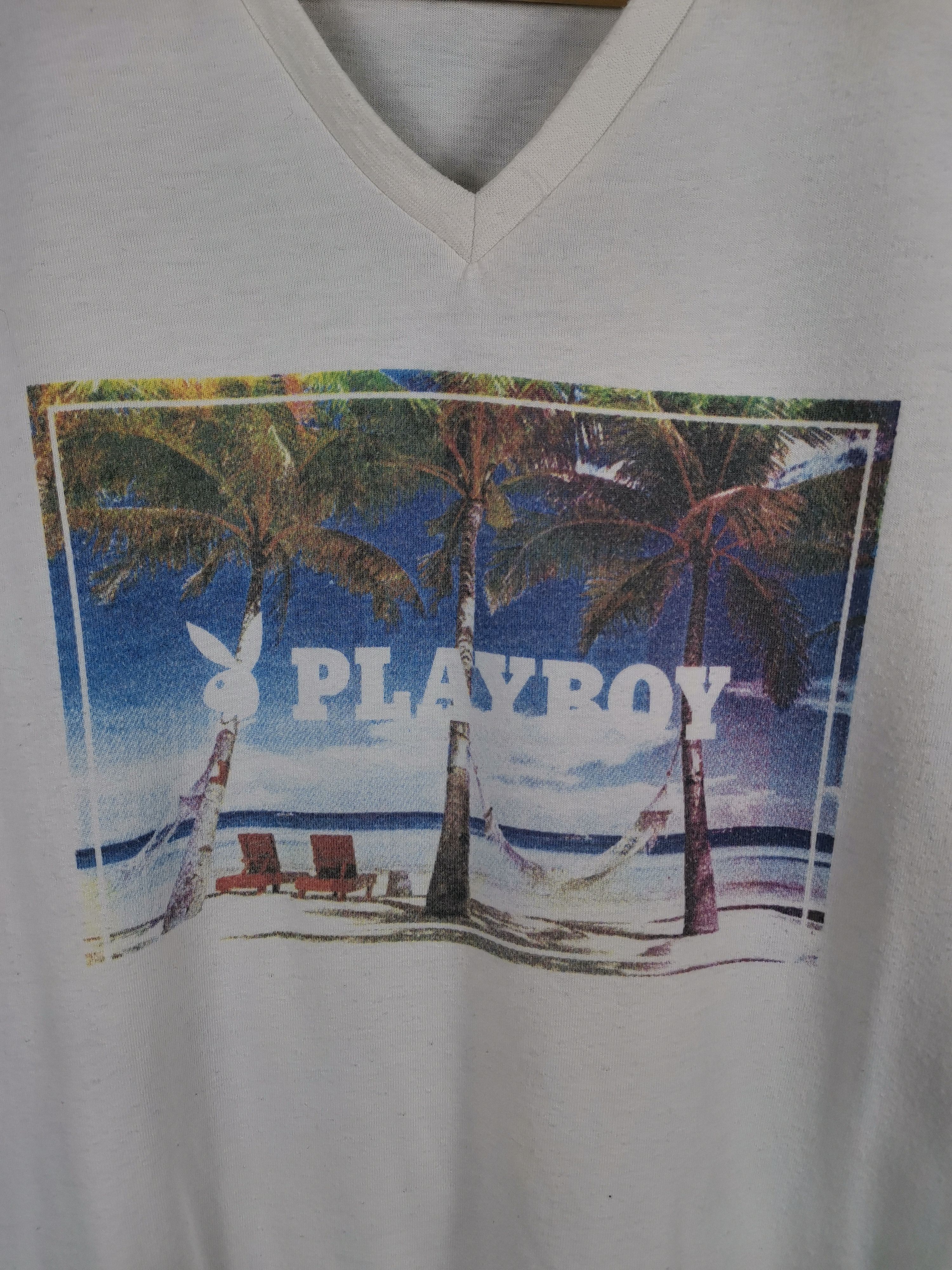 Playboy Vintage Playboy V Neck Tshirt Size US L / EU 52-54 / 3 - 2 Thumbnail