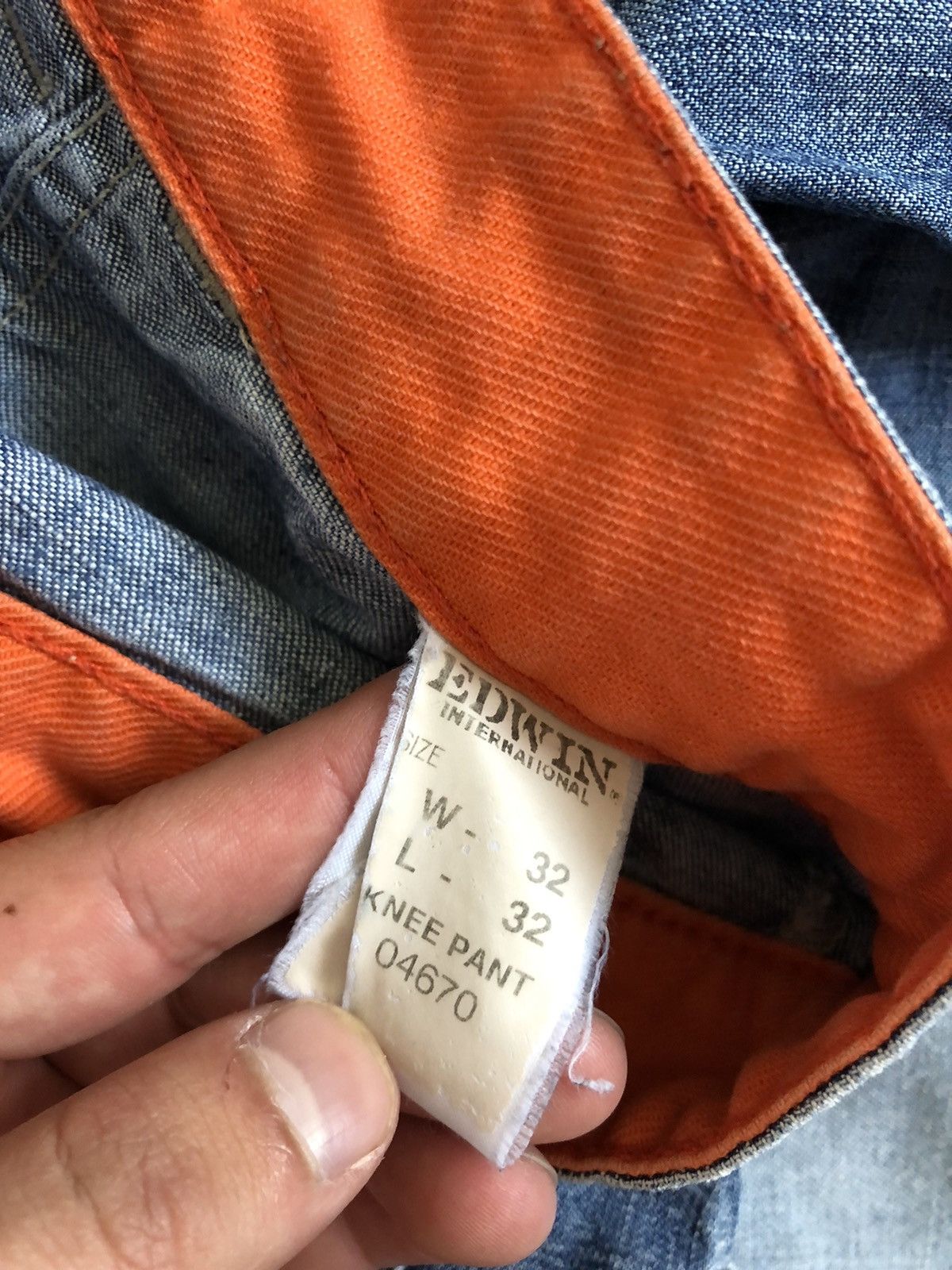 Edwin × Japanese Brand × Vintage Vintage Edwin Knee Pant Japanese Distressed Denim Jeans Size US 32 / EU 48 - 9 Thumbnail