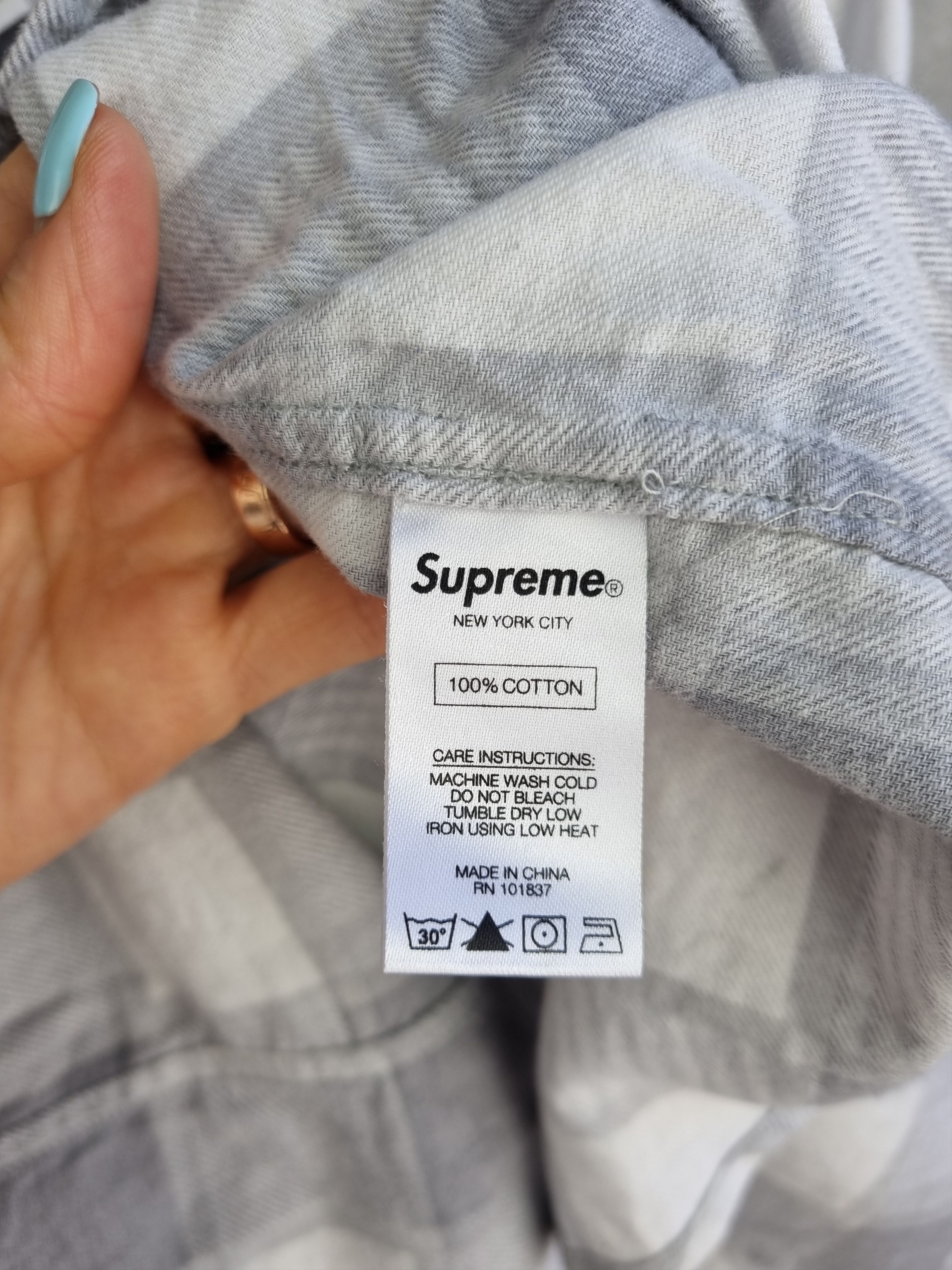 Flannel × Supreme Supreme Plaid Gray Plaid Soft Shirt Size US XL / EU 56 / 4 - 8 Thumbnail