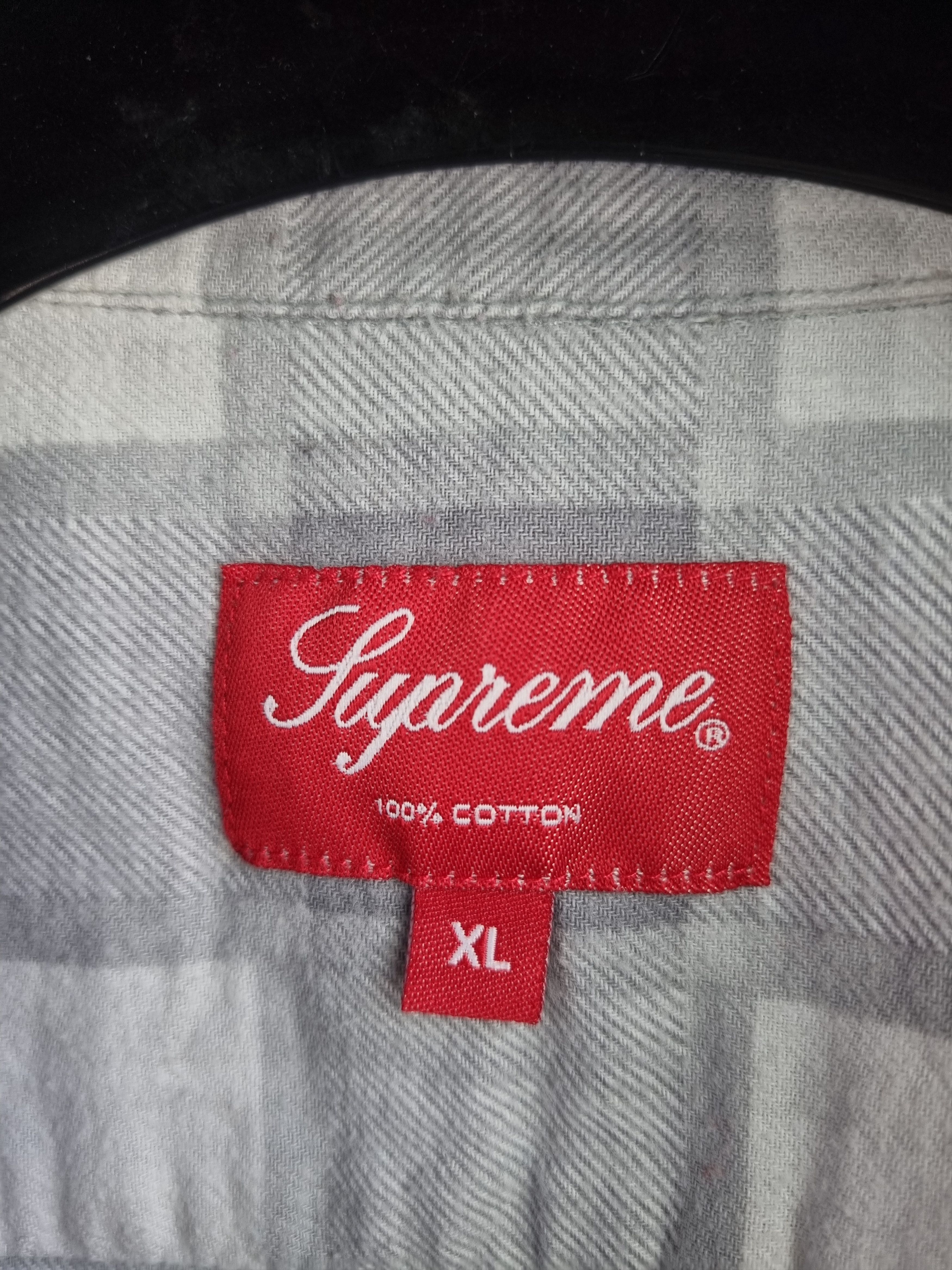 Flannel × Supreme Supreme Plaid Gray Plaid Soft Shirt Size US XL / EU 56 / 4 - 7 Thumbnail