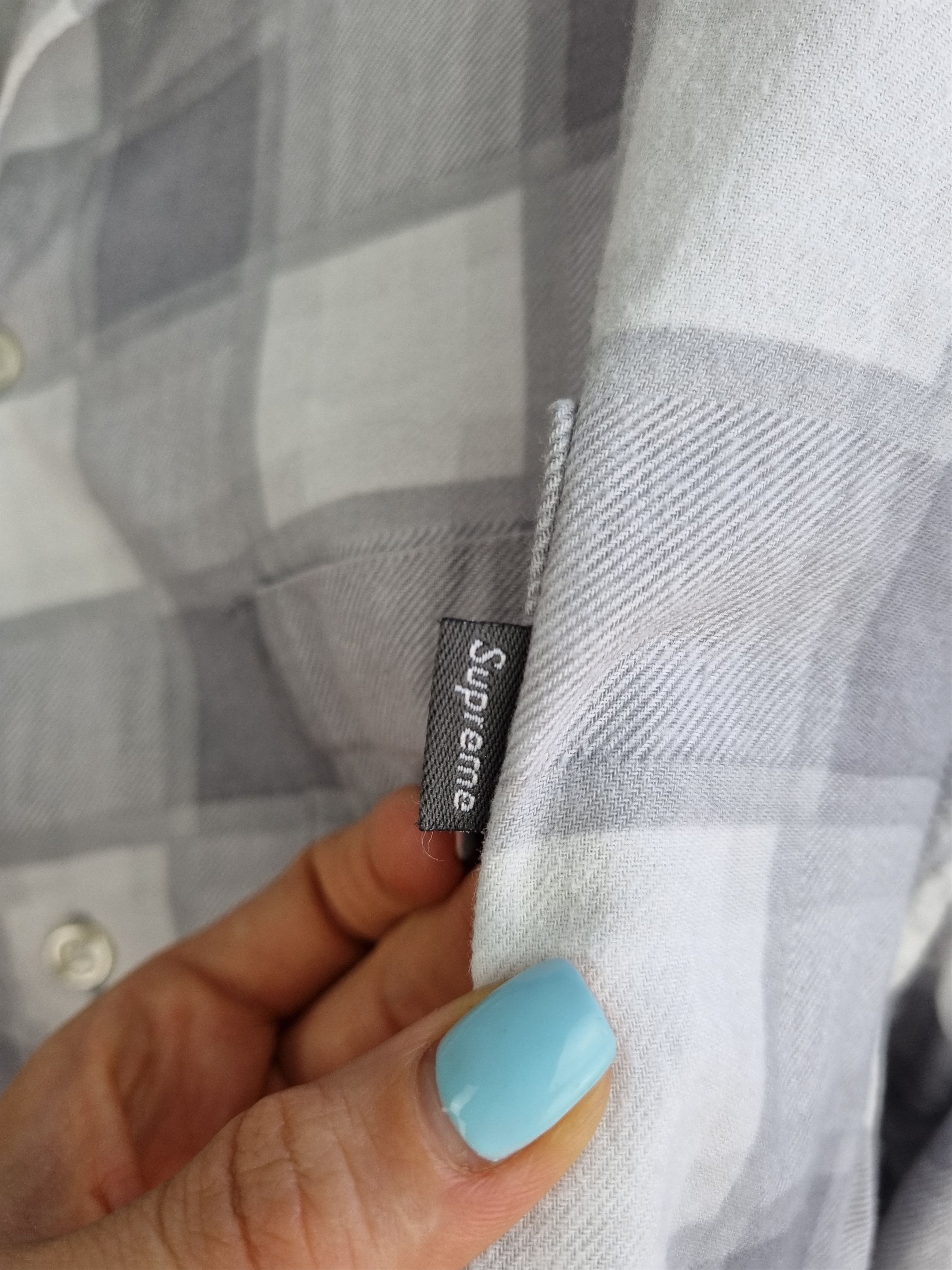 Flannel × Supreme Supreme Plaid Gray Plaid Soft Shirt Size US XL / EU 56 / 4 - 10 Thumbnail