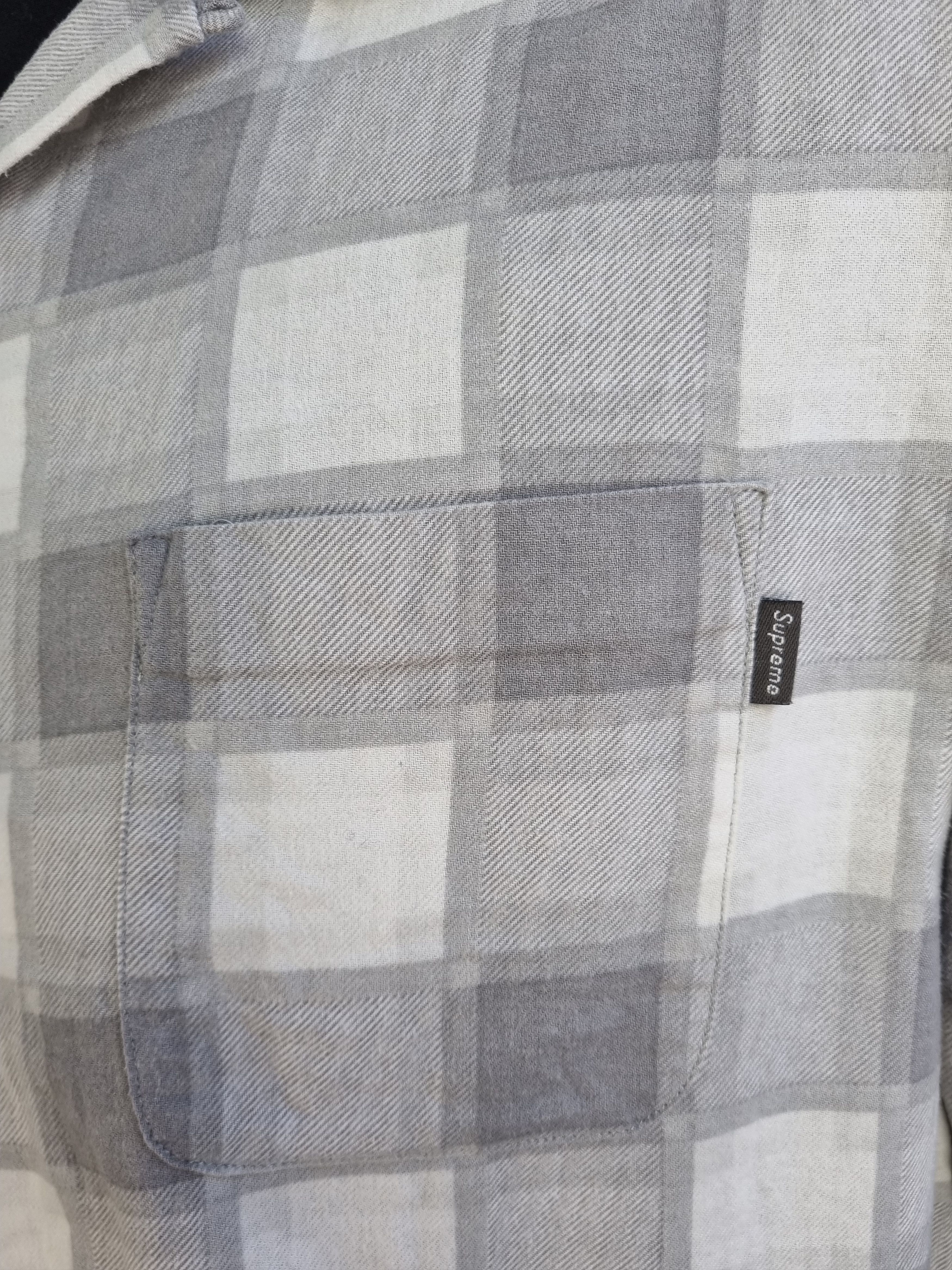 Flannel × Supreme Supreme Plaid Gray Plaid Soft Shirt Size US XL / EU 56 / 4 - 16 Thumbnail