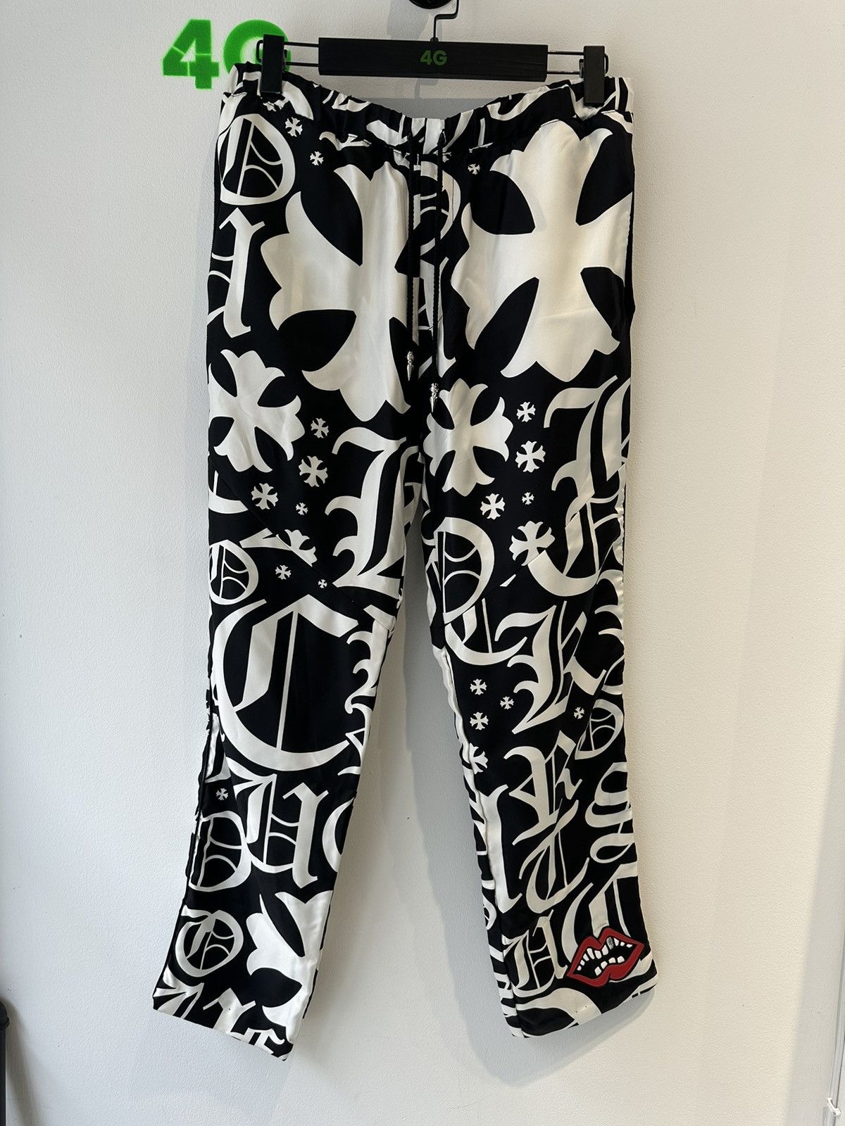 Chrome Hearts Chrome Hearts 100% SILK Fuck You PANTS Large Size US 33 - 14 Thumbnail