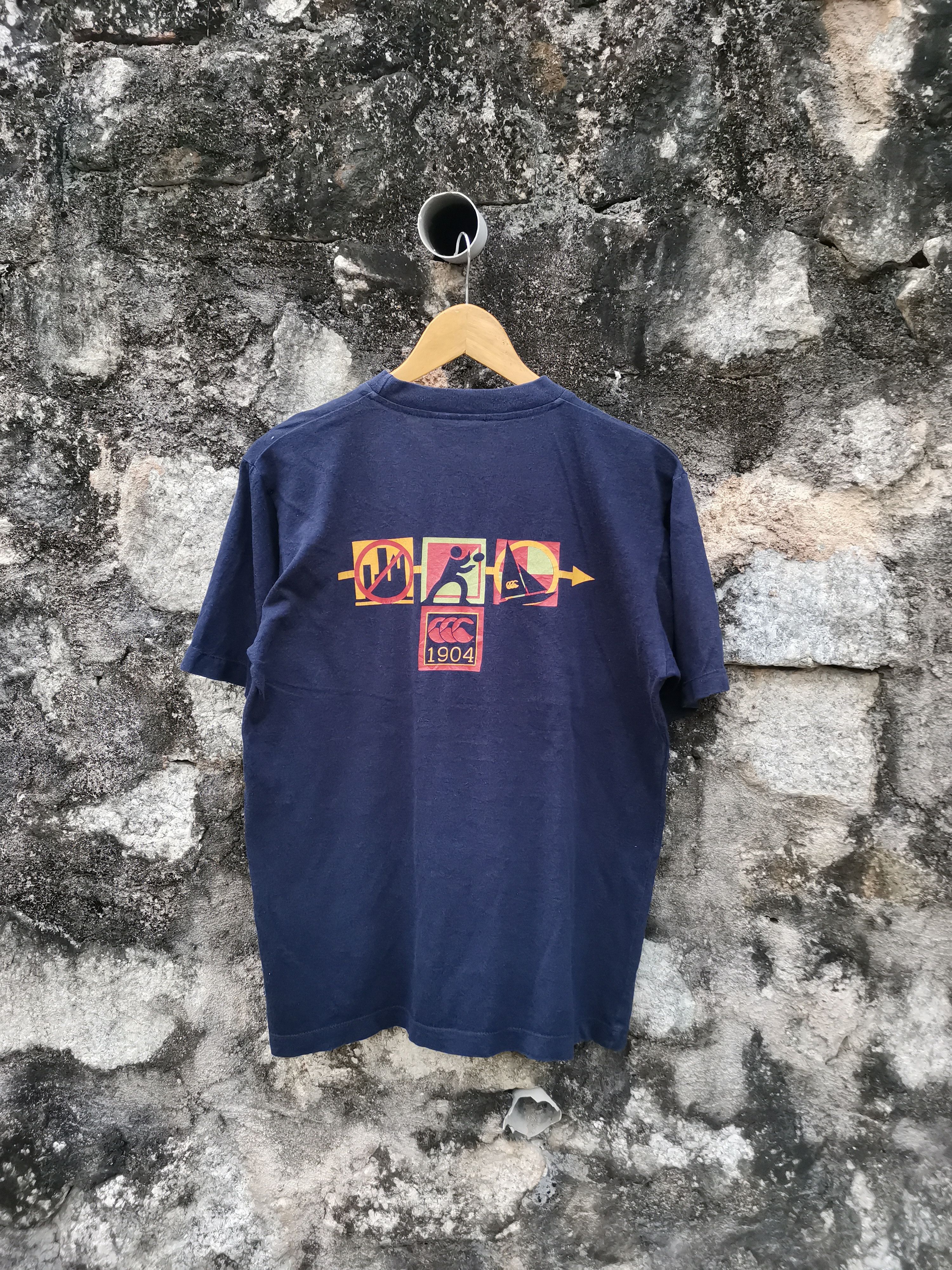 image of Canterbury Of New Zealand x Vintage Centerbury Of New Zealand Tshirt in Navy Blue (Size Large)
