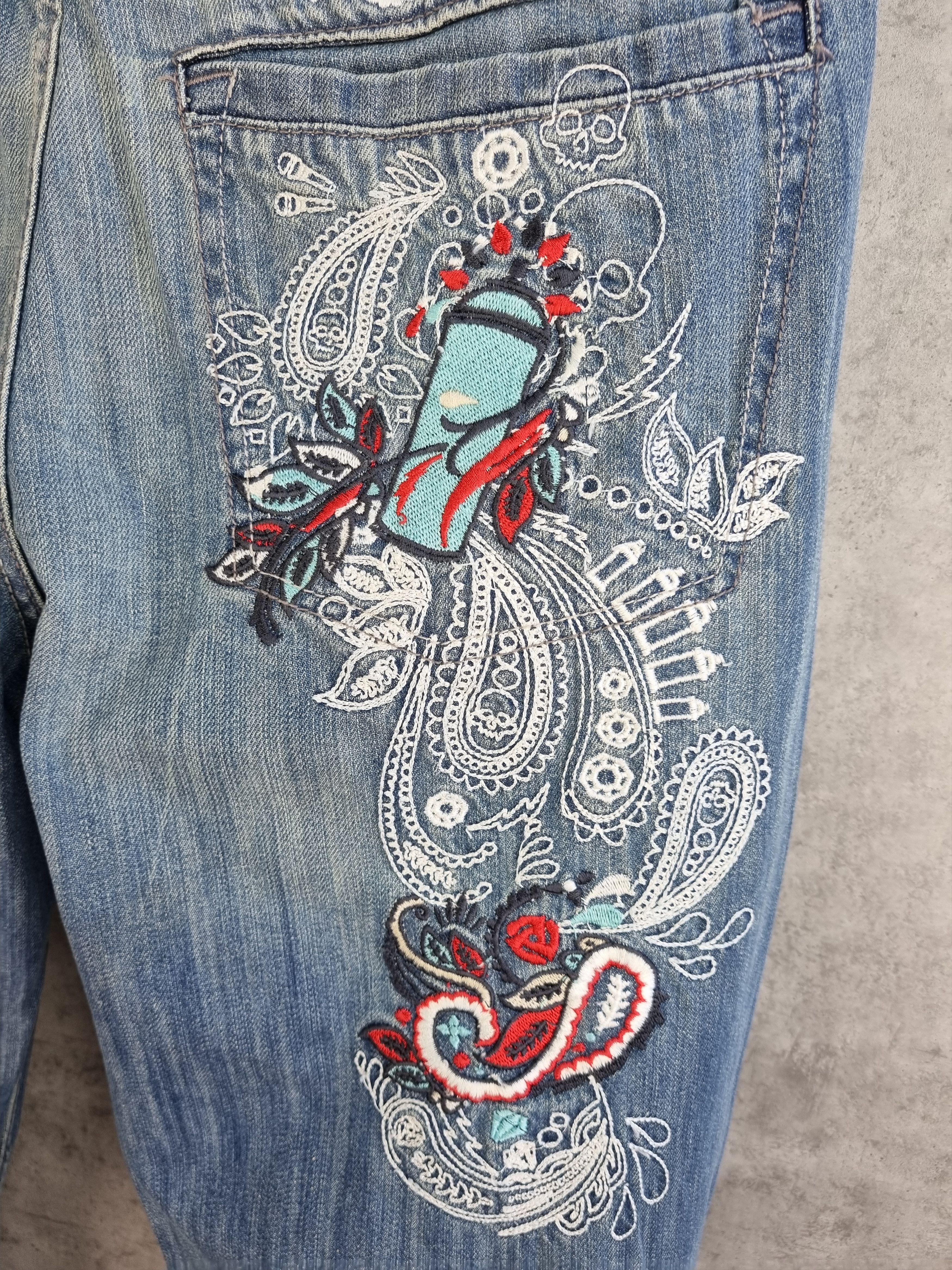 Ecko Unltd. Ecko Graffiti Style Embroidered Art Design Jeans Size US 34 / EU 50 - 5 Thumbnail