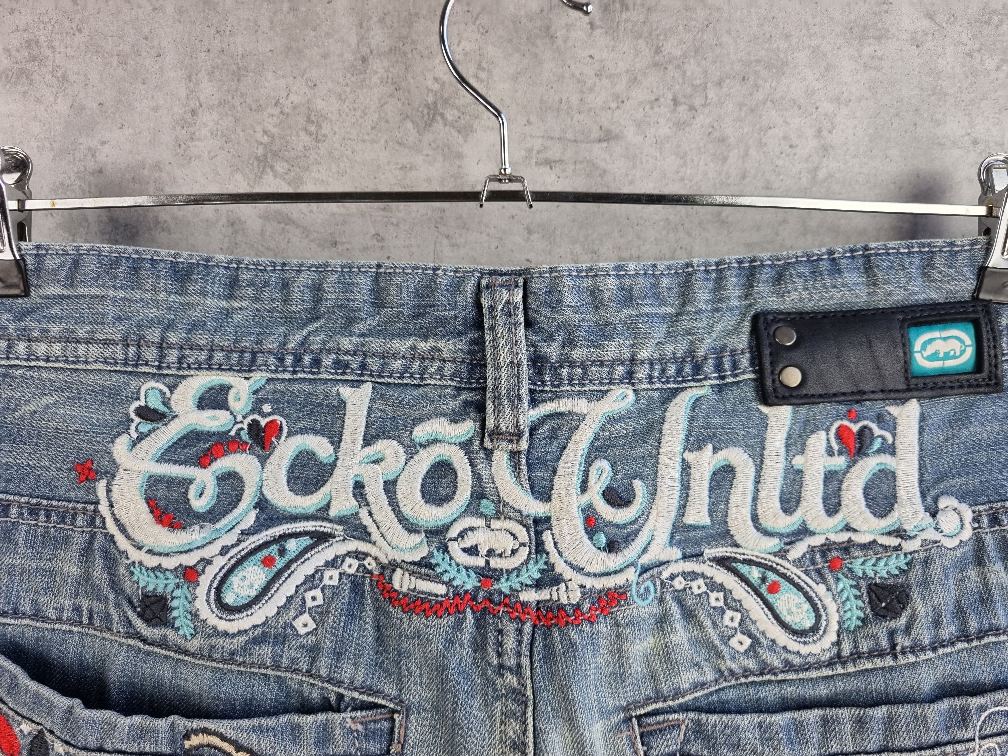 Ecko Unltd. Ecko Graffiti Style Embroidered Art Design Jeans Size US 34 / EU 50 - 6 Thumbnail
