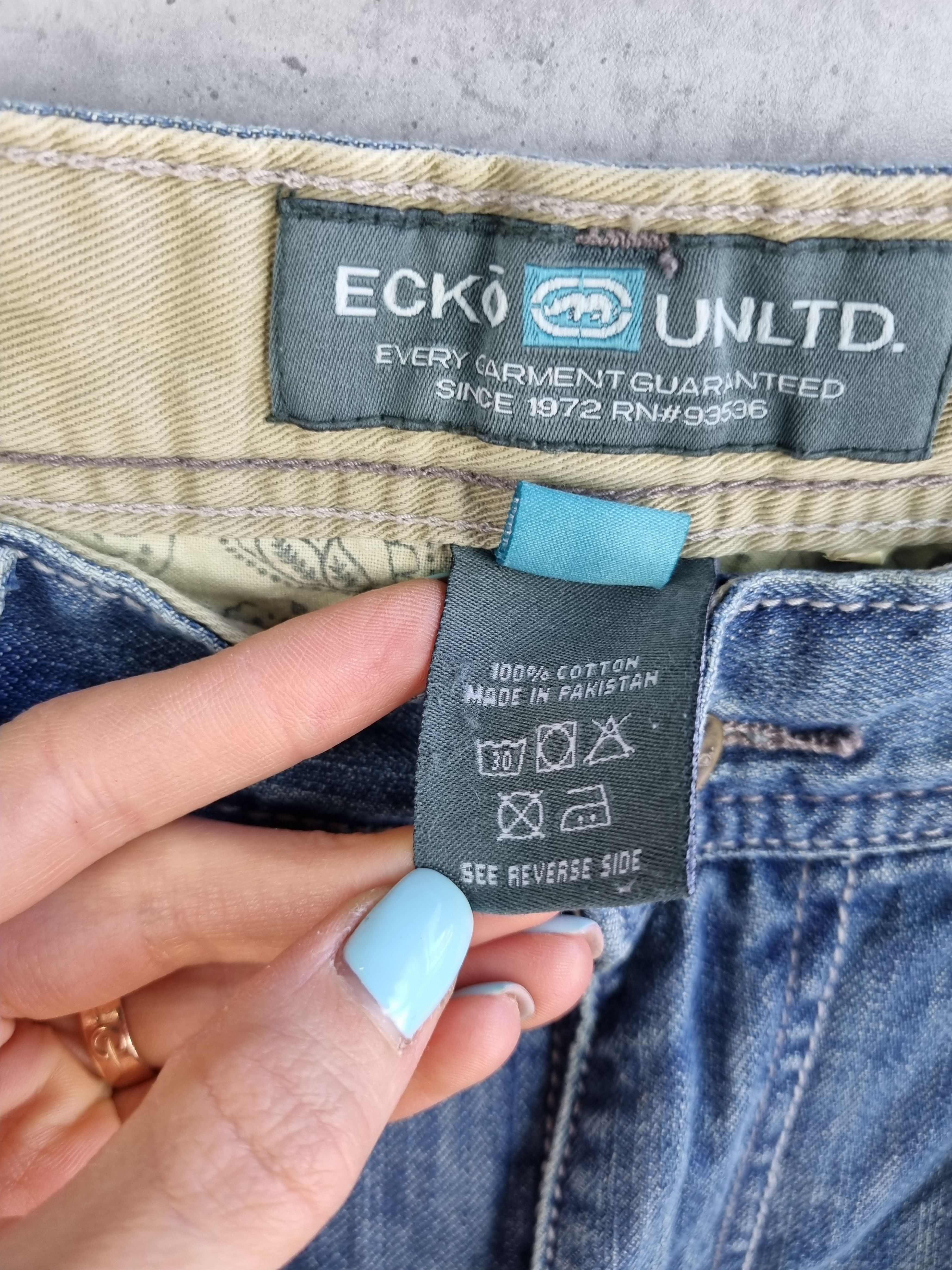 Ecko Unltd. Ecko Graffiti Style Embroidered Art Design Jeans Size US 34 / EU 50 - 8 Thumbnail