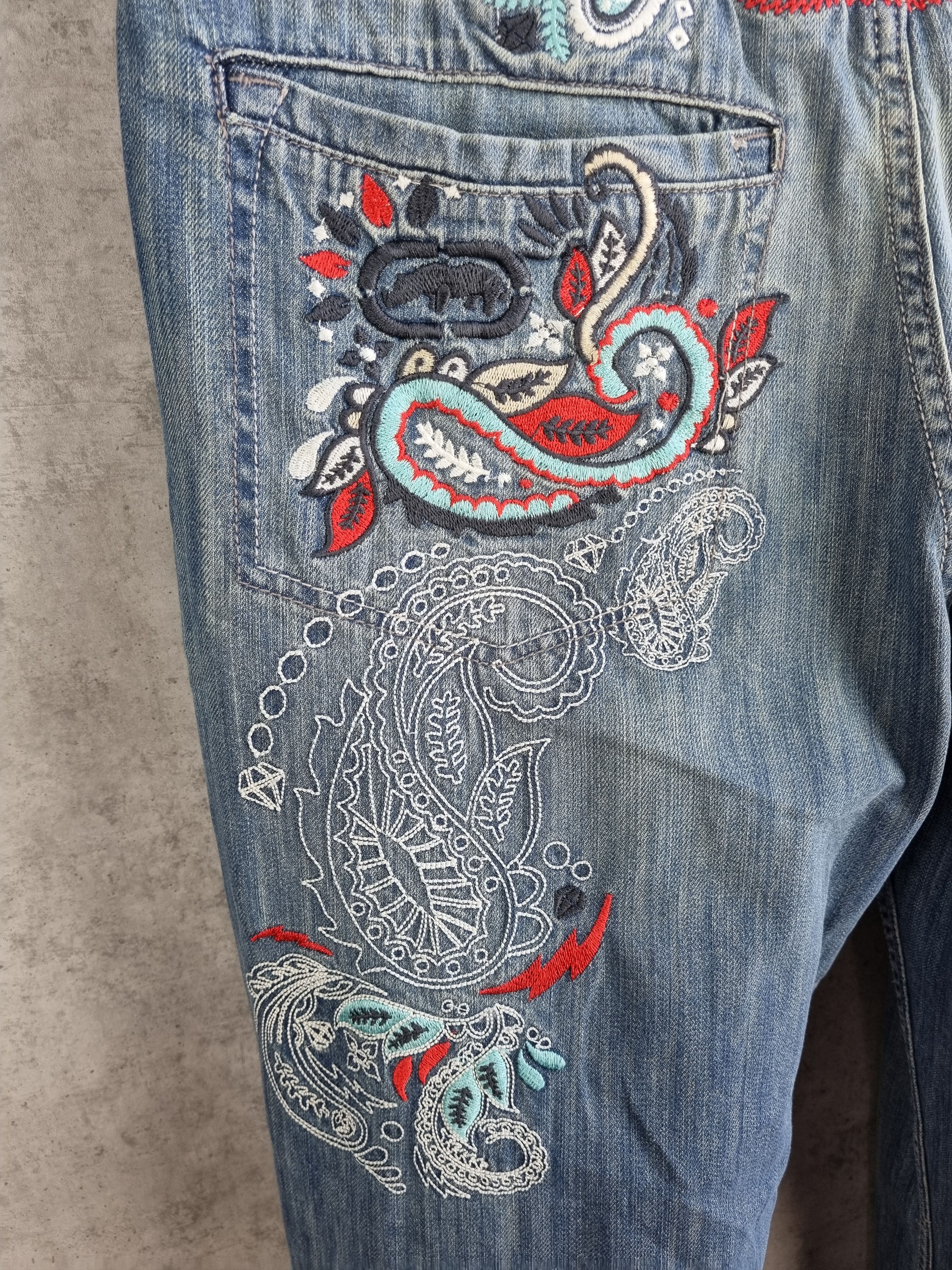 Ecko Unltd. Ecko Graffiti Style Embroidered Art Design Jeans Size US 34 / EU 50 - 4 Thumbnail