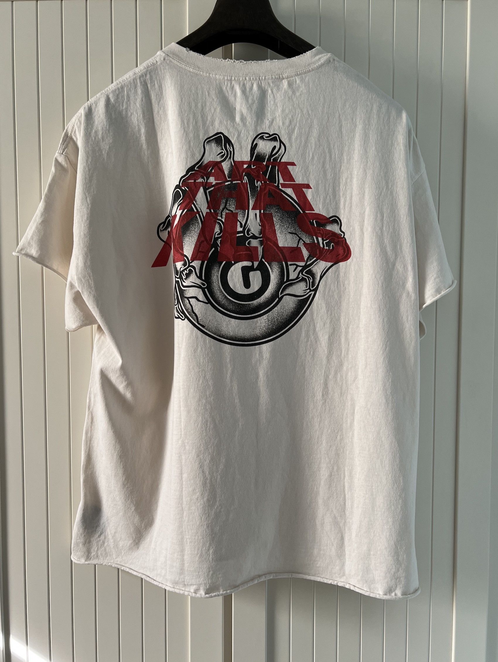 Gallery Dept. FW'22 T-shirt Ripped "Art That Kills" Size US XL / EU 56 / 4 - 2 Thumbnail