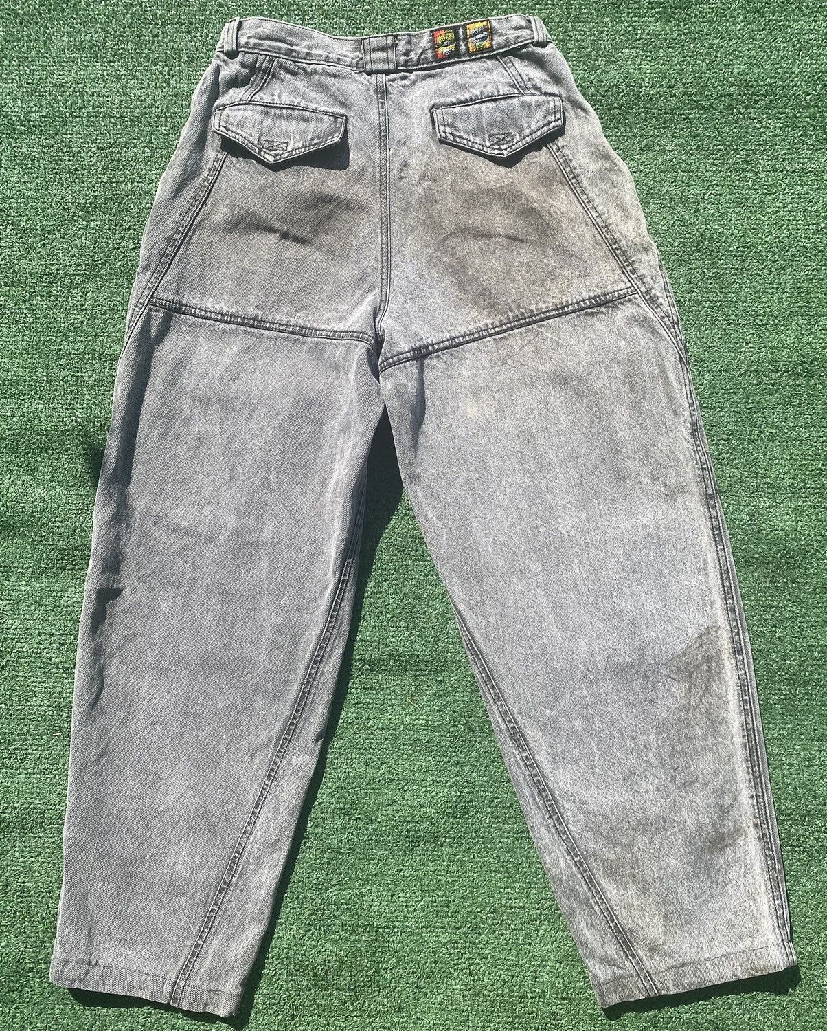 Lee Vintage 80's Lee Acid Wash High Waisted Distressed Jeans Size 27" / US 4 / IT 40 - 6 Thumbnail