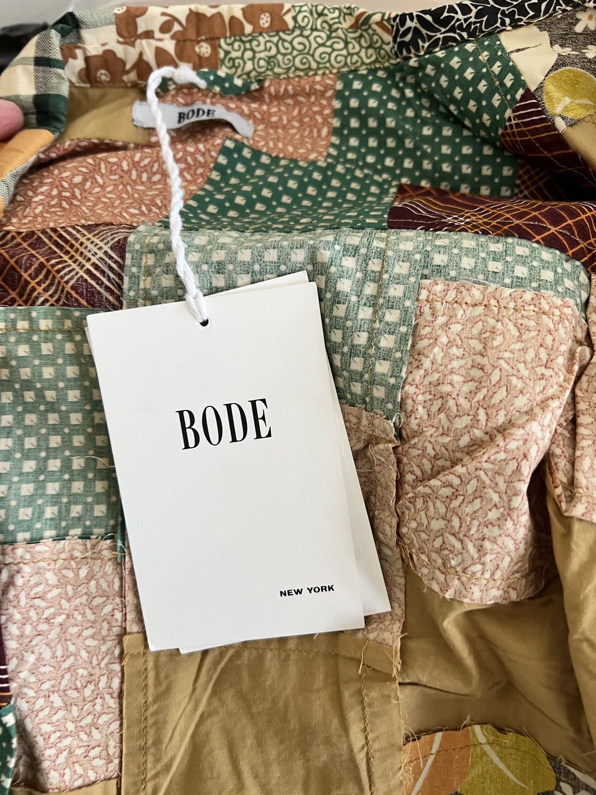 Bode SS23 BODE Diagonal Square Patchwork Shirt - S/M - NWT Size US S / EU 44-46 / 1 - 7 Thumbnail