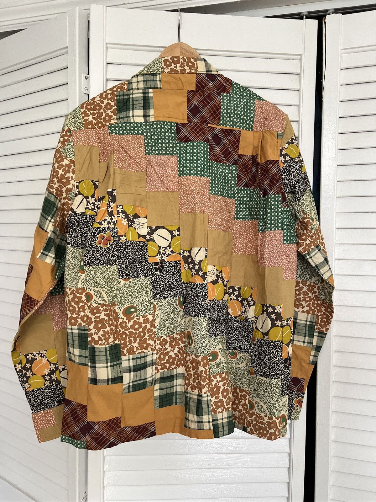 Bode SS23 BODE Diagonal Square Patchwork Shirt - S/M - NWT Size US S / EU 44-46 / 1 - 2 Thumbnail