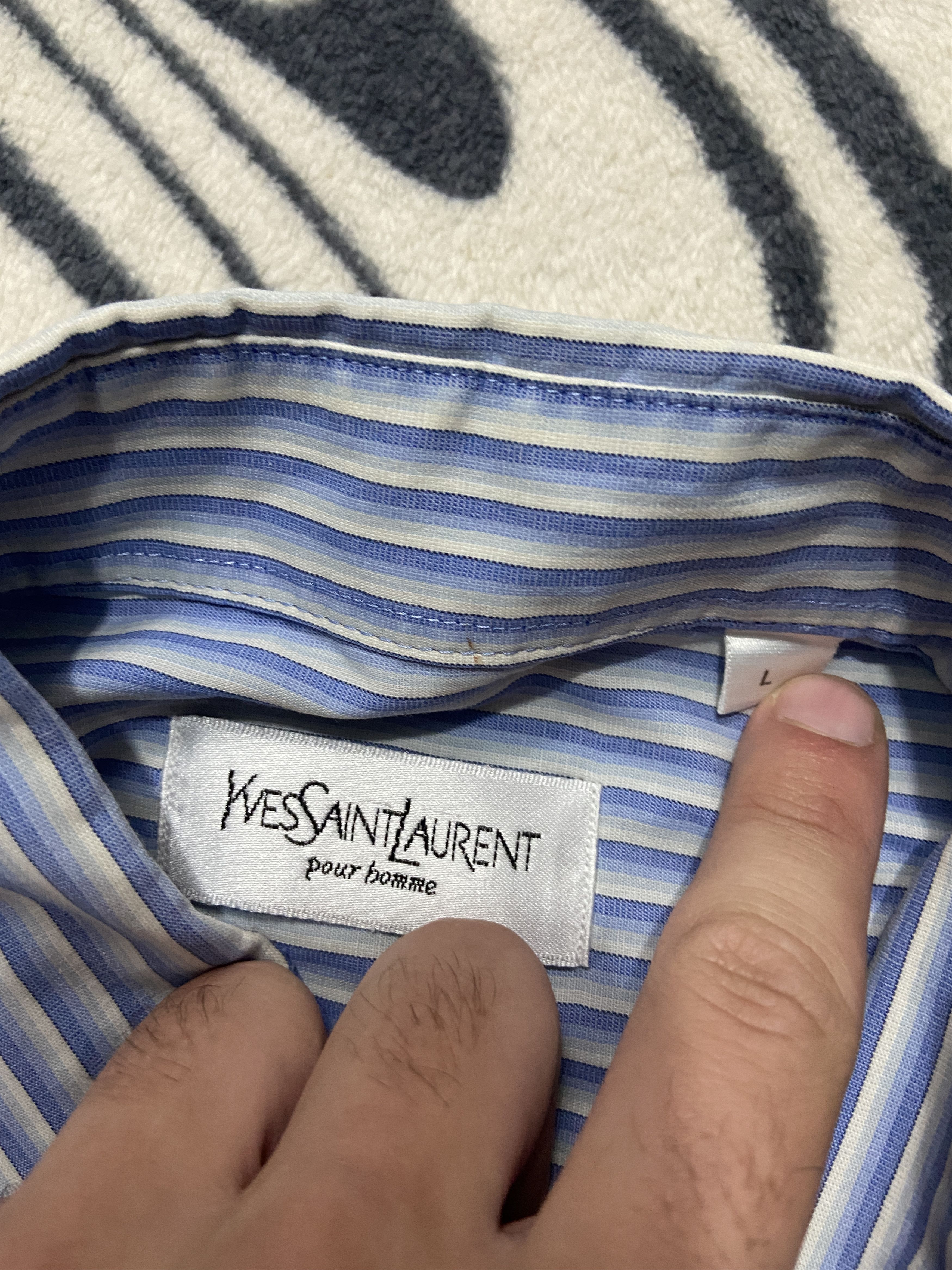 Yves Saint Laurent Yves Saint Laurent YSL Men's Long Sleeve Shirt Size US L / EU 52-54 / 3 - 4 Thumbnail