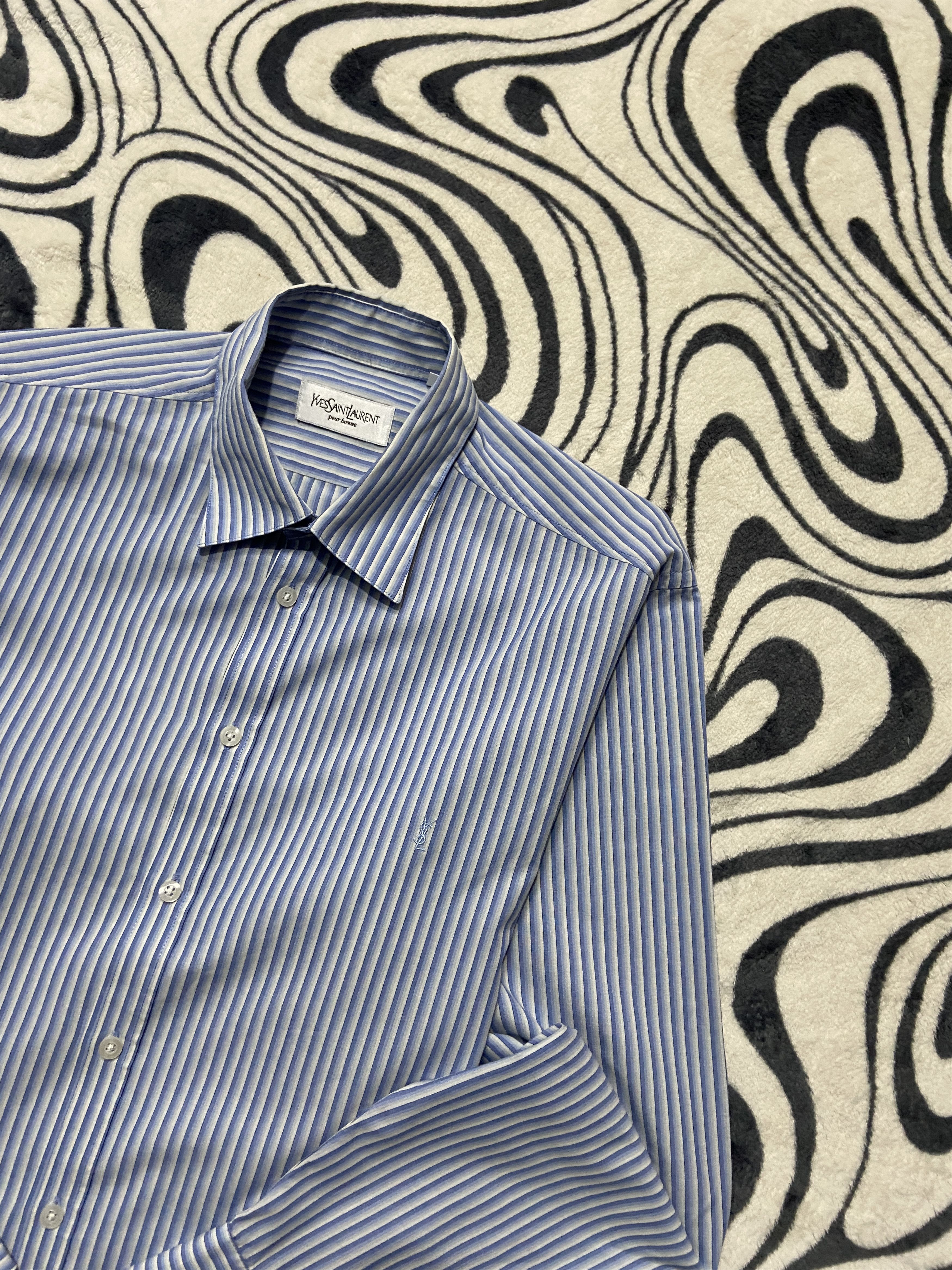 Yves Saint Laurent Yves Saint Laurent YSL Men's Long Sleeve Shirt Size US L / EU 52-54 / 3 - 2 Thumbnail