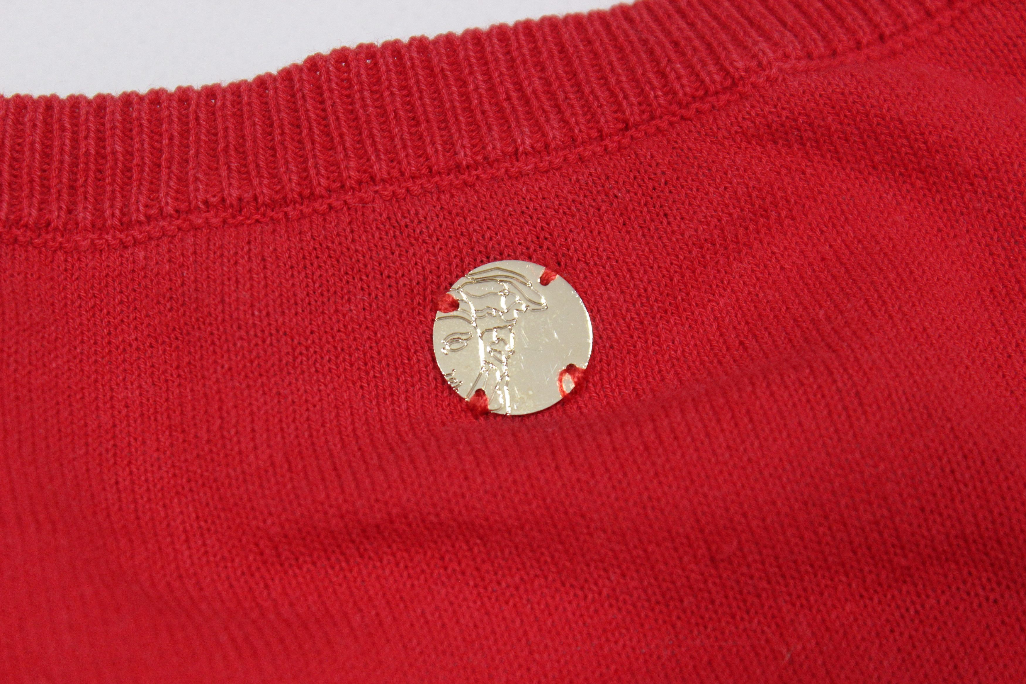 Versace Medusa Big Logo Knit Top Size XS / US 0-2 / IT 36-38 - 6 Thumbnail