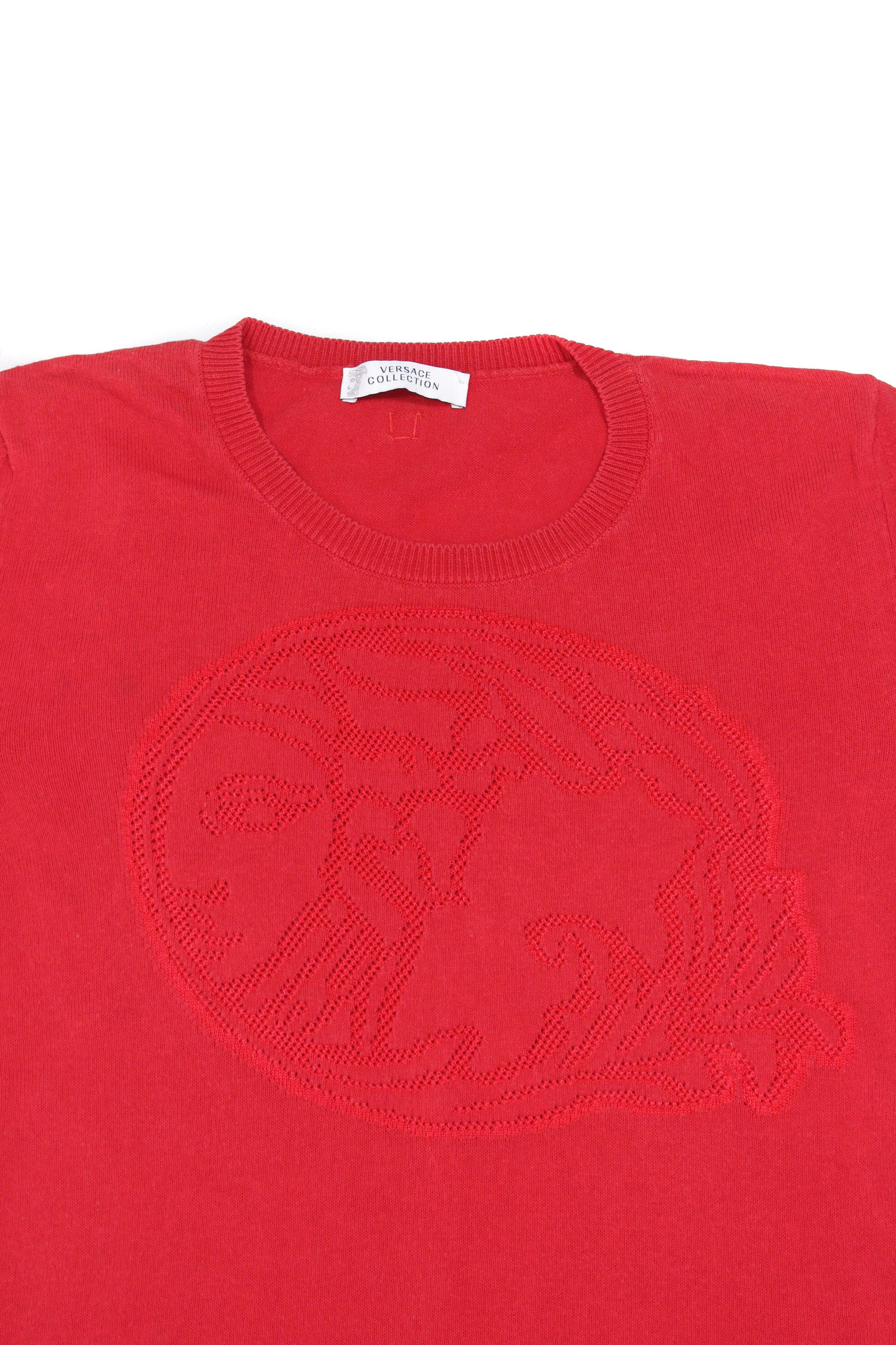 Versace Medusa Big Logo Knit Top Size XS / US 0-2 / IT 36-38 - 4 Thumbnail