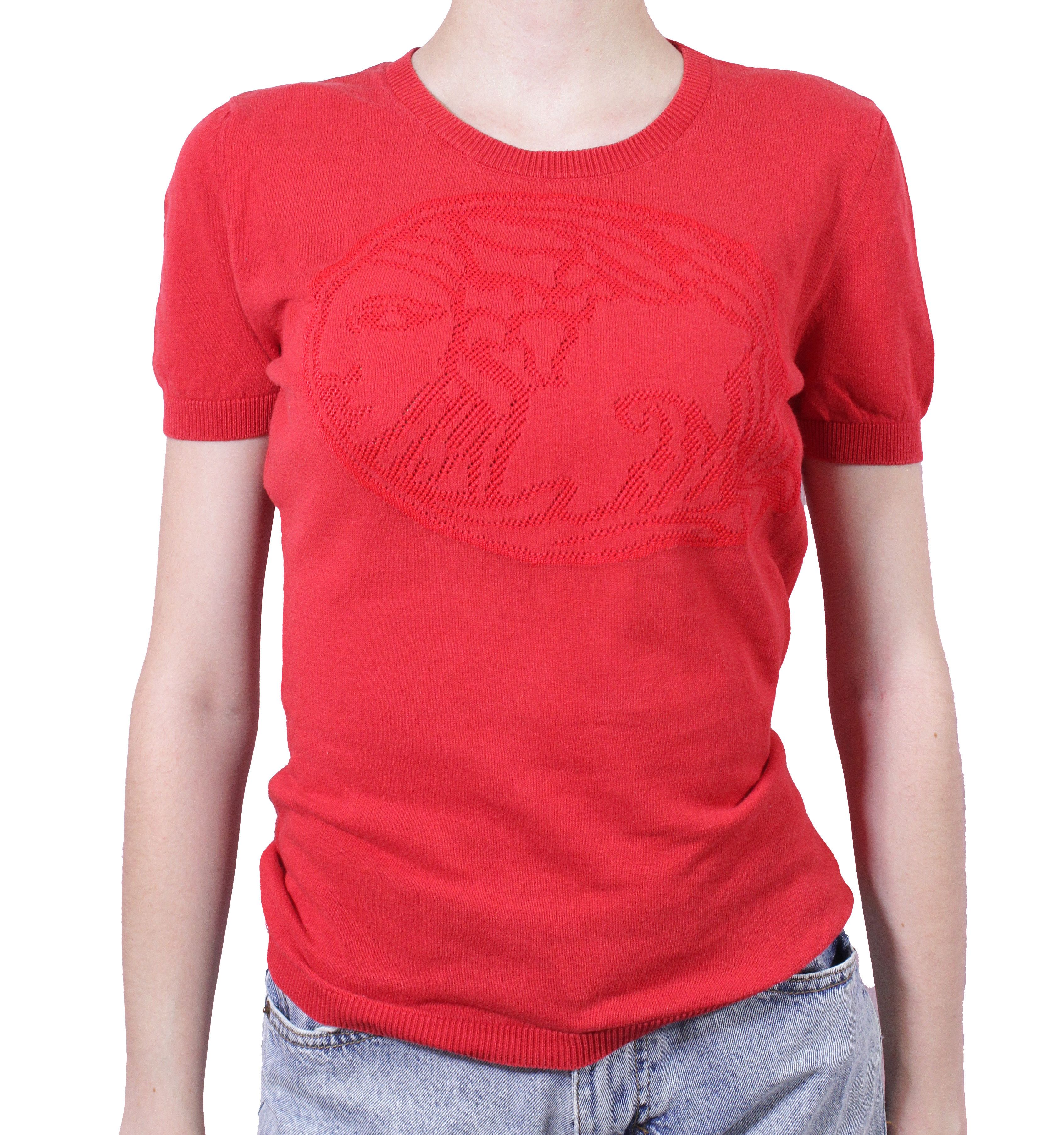 Versace Medusa Big Logo Knit Top Size XS / US 0-2 / IT 36-38 - 1 Thumbnail