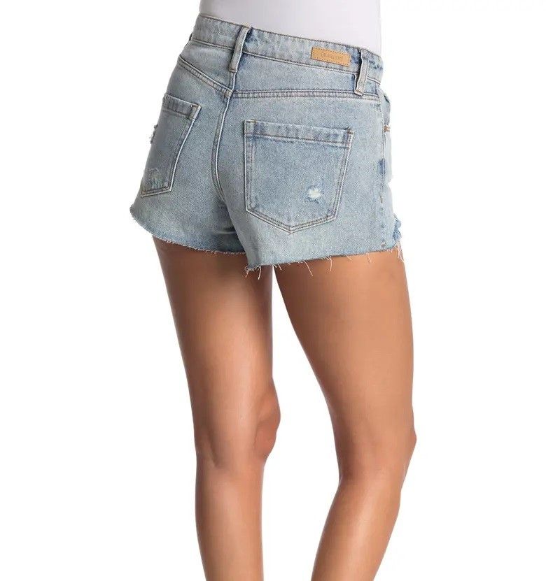Vintage Blank NYC Vintage High-Rise Distressed Cutoff Denim Shorts Size 25" / US 0 / IT 36 - 10 Thumbnail