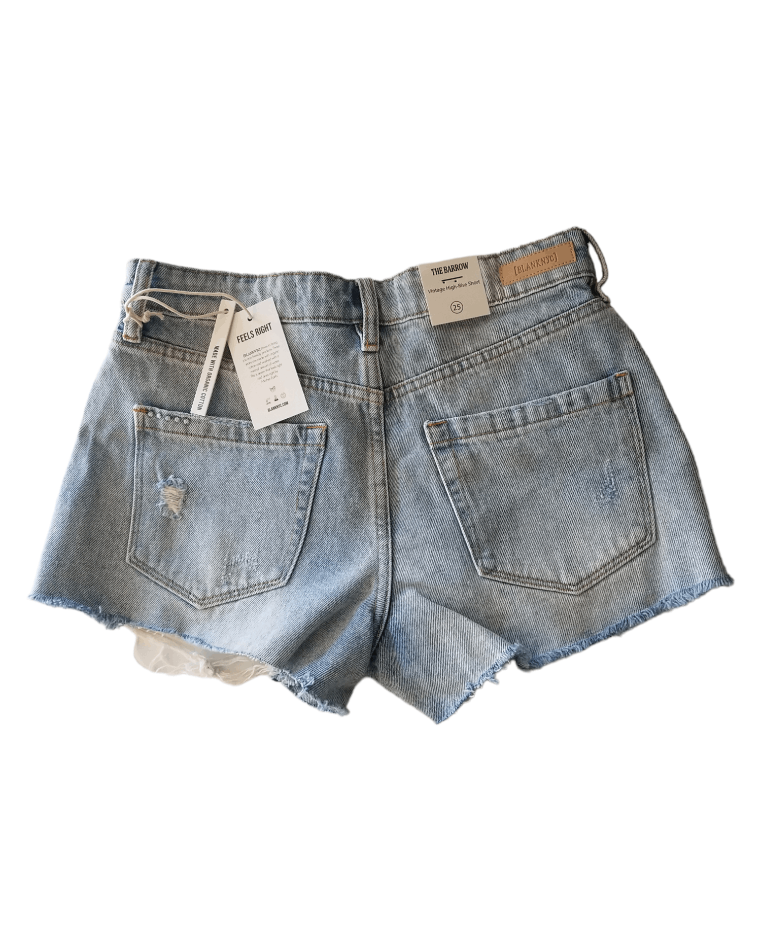 Vintage Blank NYC Vintage High-Rise Distressed Cutoff Denim Shorts Size 25" / US 0 / IT 36 - 6 Thumbnail