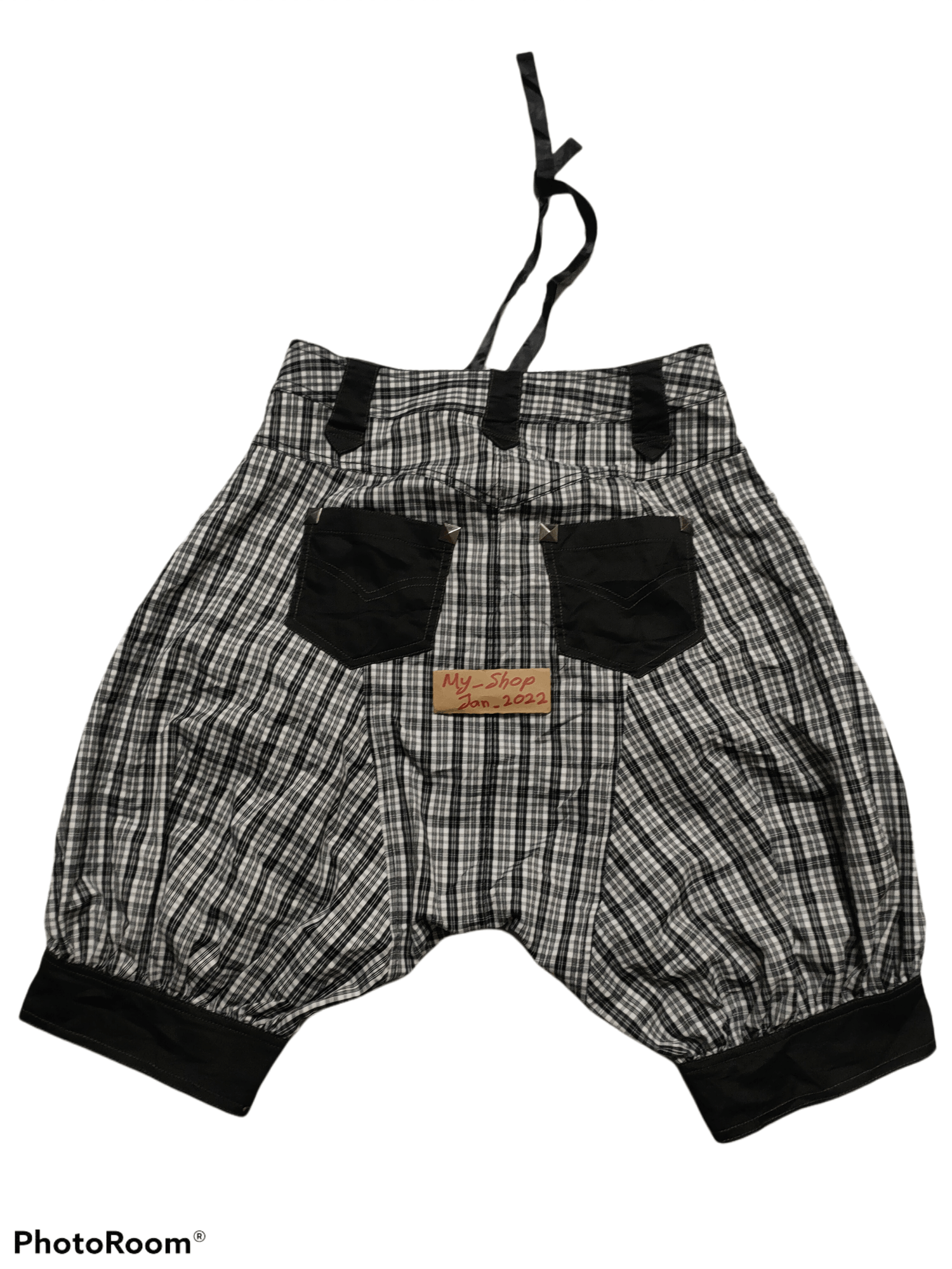 If Six Was Nine × Japanese Brand Punk Design by Algonquins Checkerboard Short Pant Size US 30 / EU 46 - 2 Thumbnail