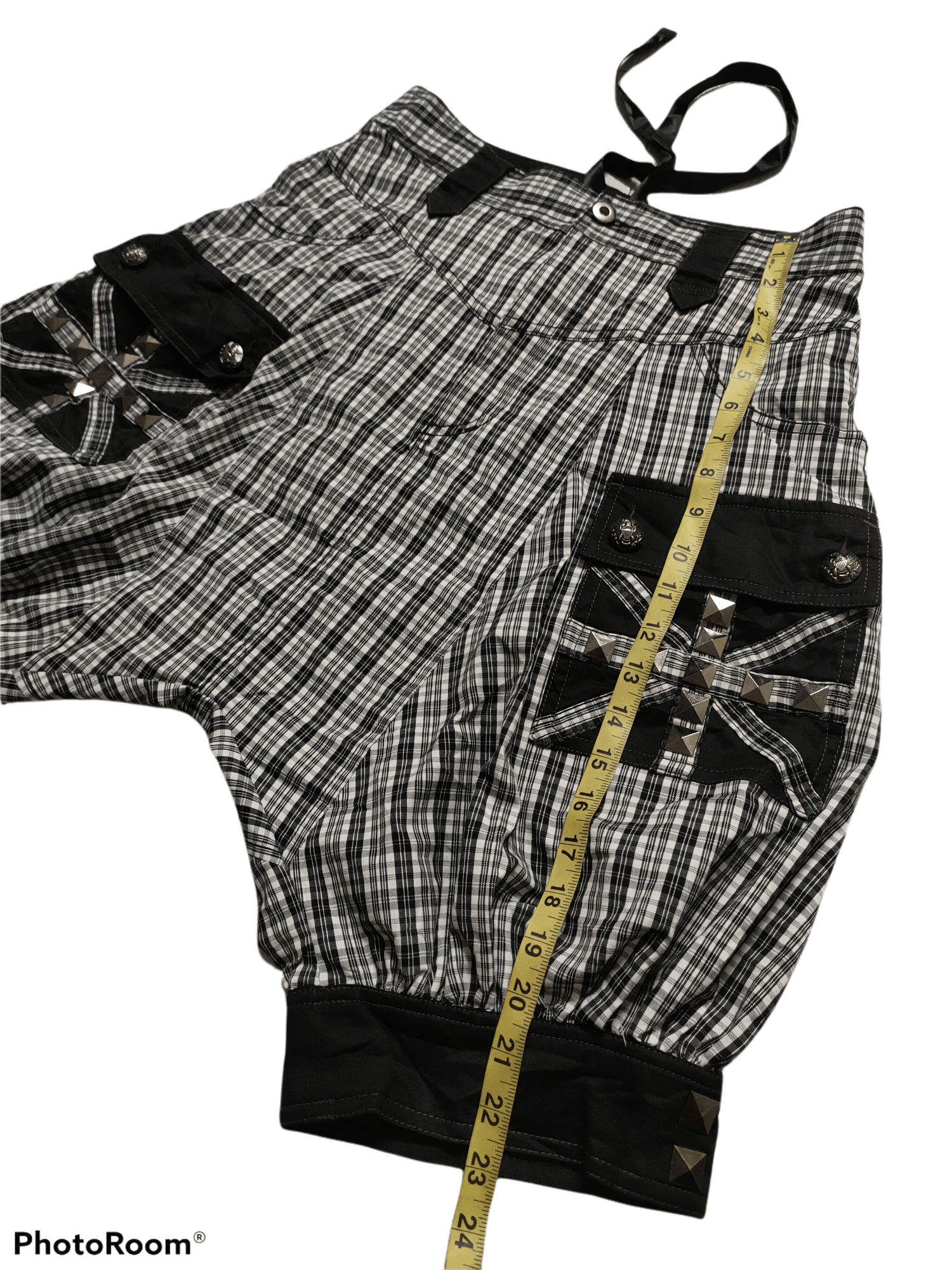 If Six Was Nine × Japanese Brand Punk Design by Algonquins Checkerboard Short Pant Size US 30 / EU 46 - 5 Thumbnail