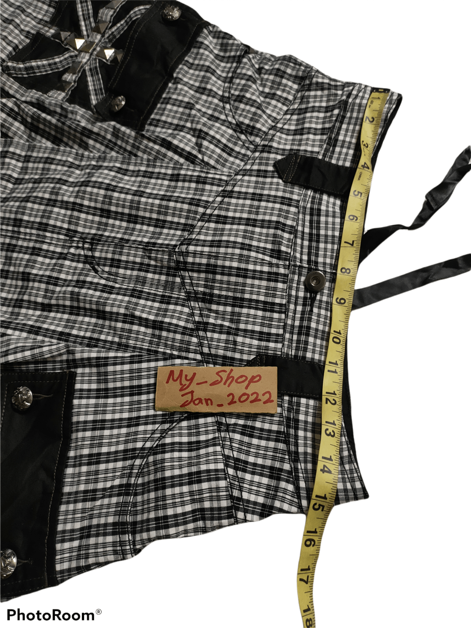 If Six Was Nine × Japanese Brand Punk Design by Algonquins Checkerboard Short Pant Size US 30 / EU 46 - 4 Thumbnail
