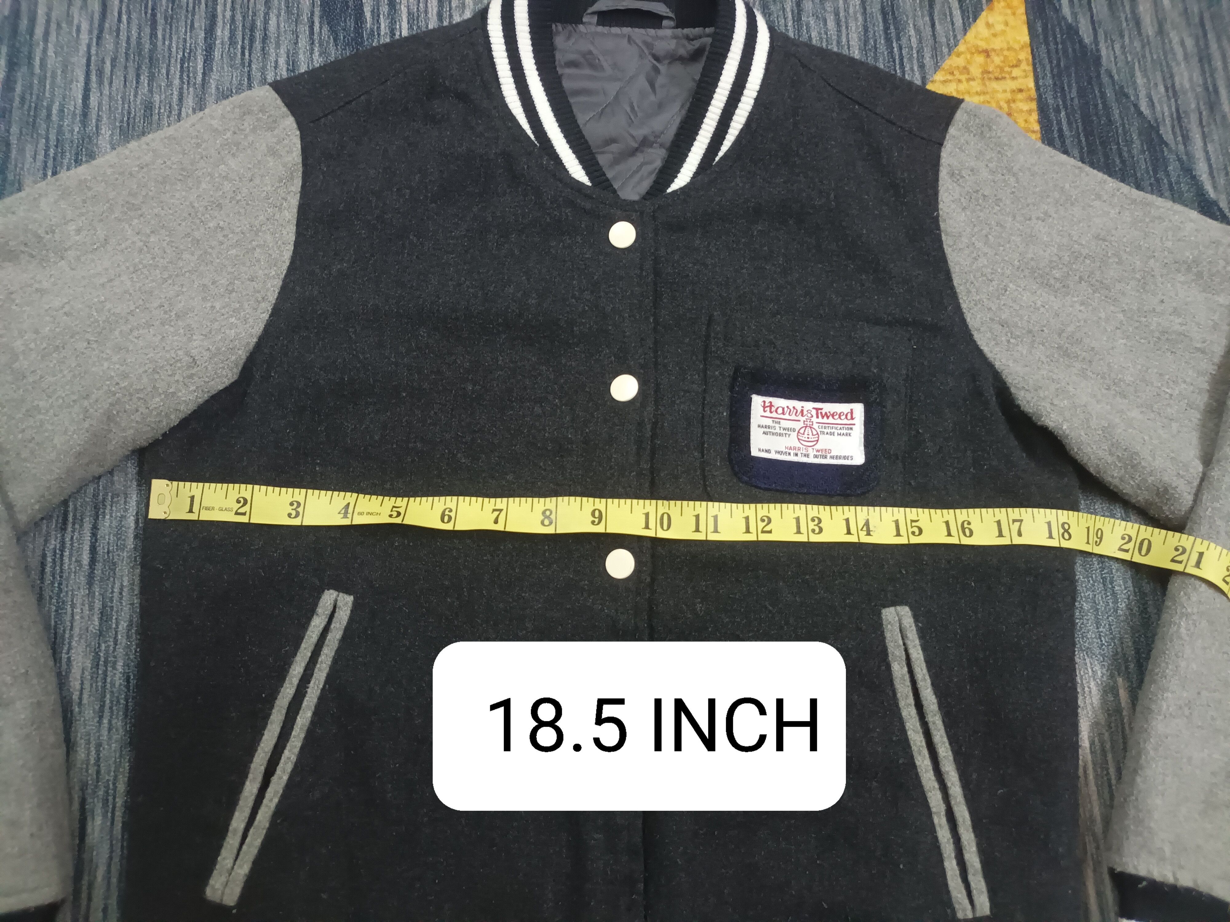 Harris Tweed Sale 🔥 HARRIS TWEED BUTTON UP VARSITY JACKET 🔥 Size US S / EU 44-46 / 1 - 8 Thumbnail