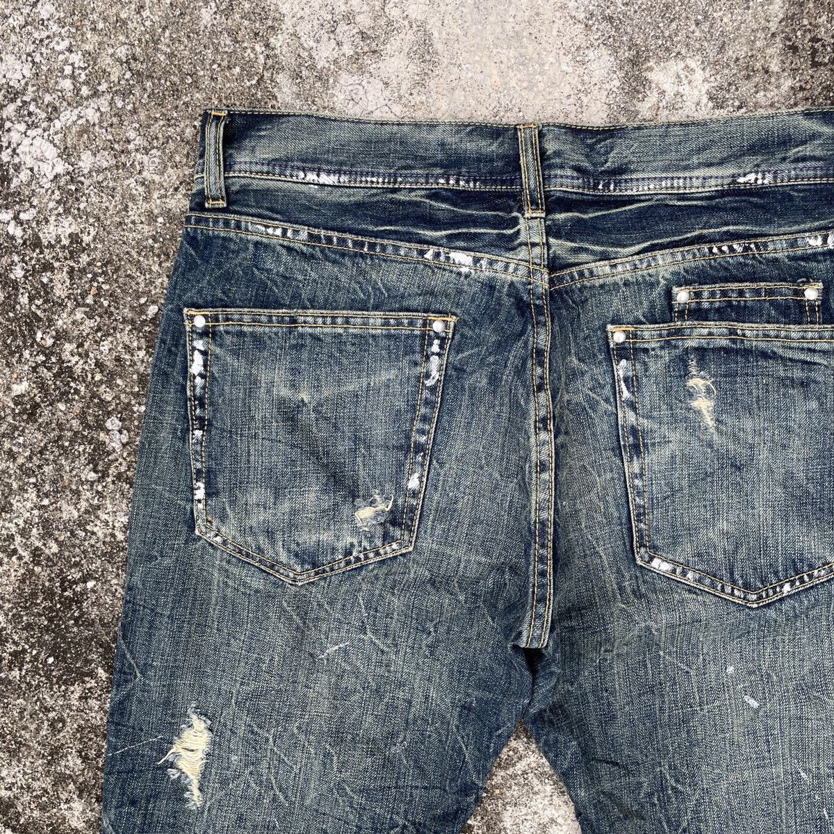 Japanese Brand Vintage Unbranded Distressed Denim Jeans Size US 33 - 9 Thumbnail