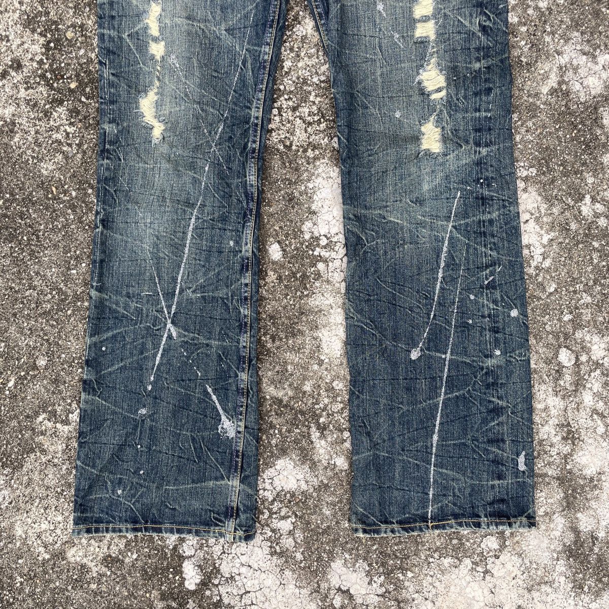 Japanese Brand Vintage Unbranded Distressed Denim Jeans Size US 33 - 4 Thumbnail