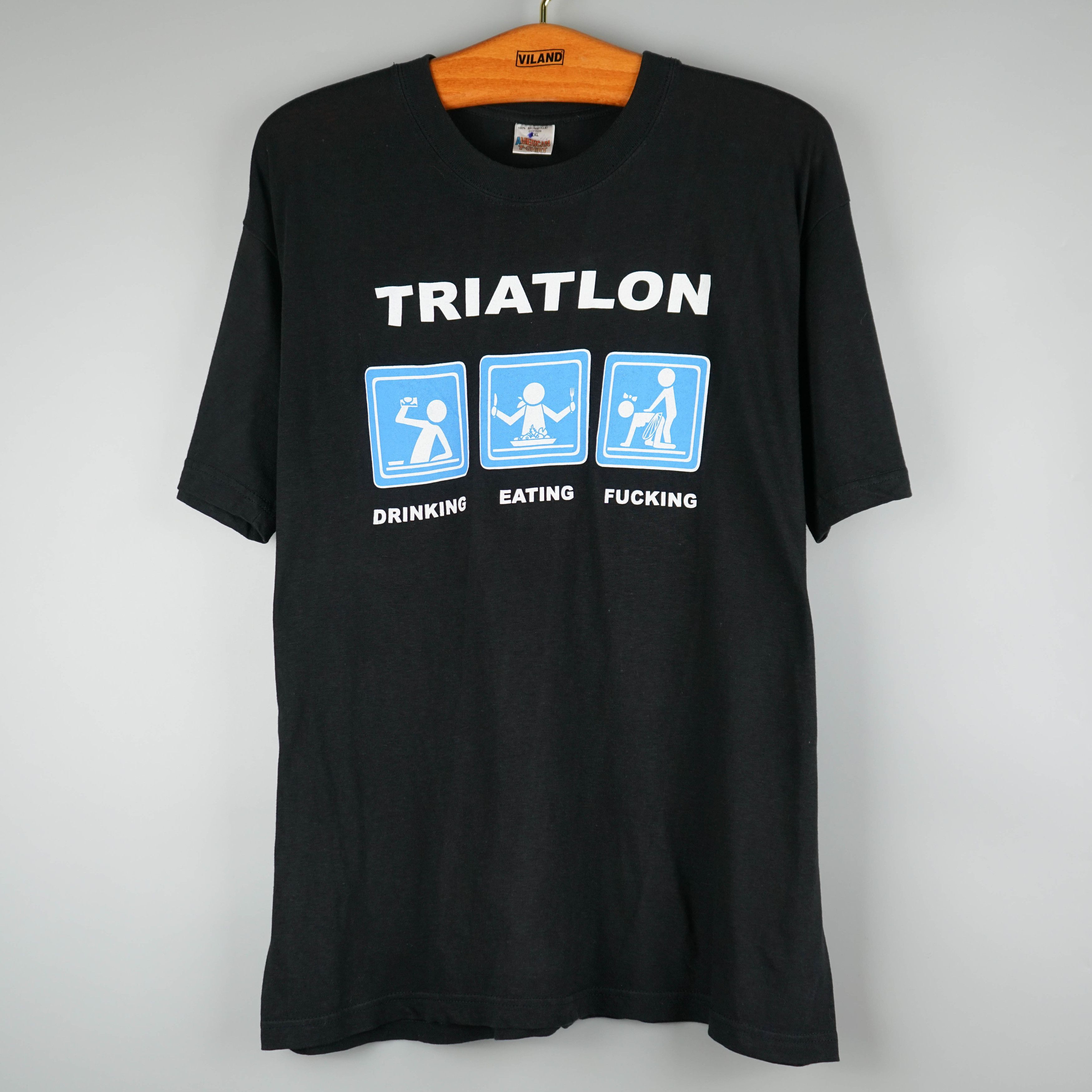 1990s Drinking Eating Fucking Triatlon t-shirt