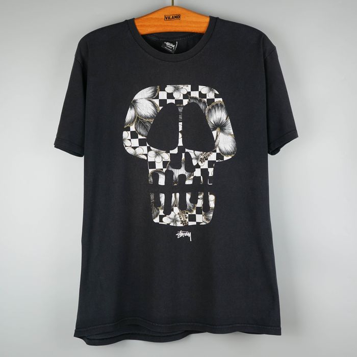 Vintage y2k Stussy Skull t-shirt | Grailed