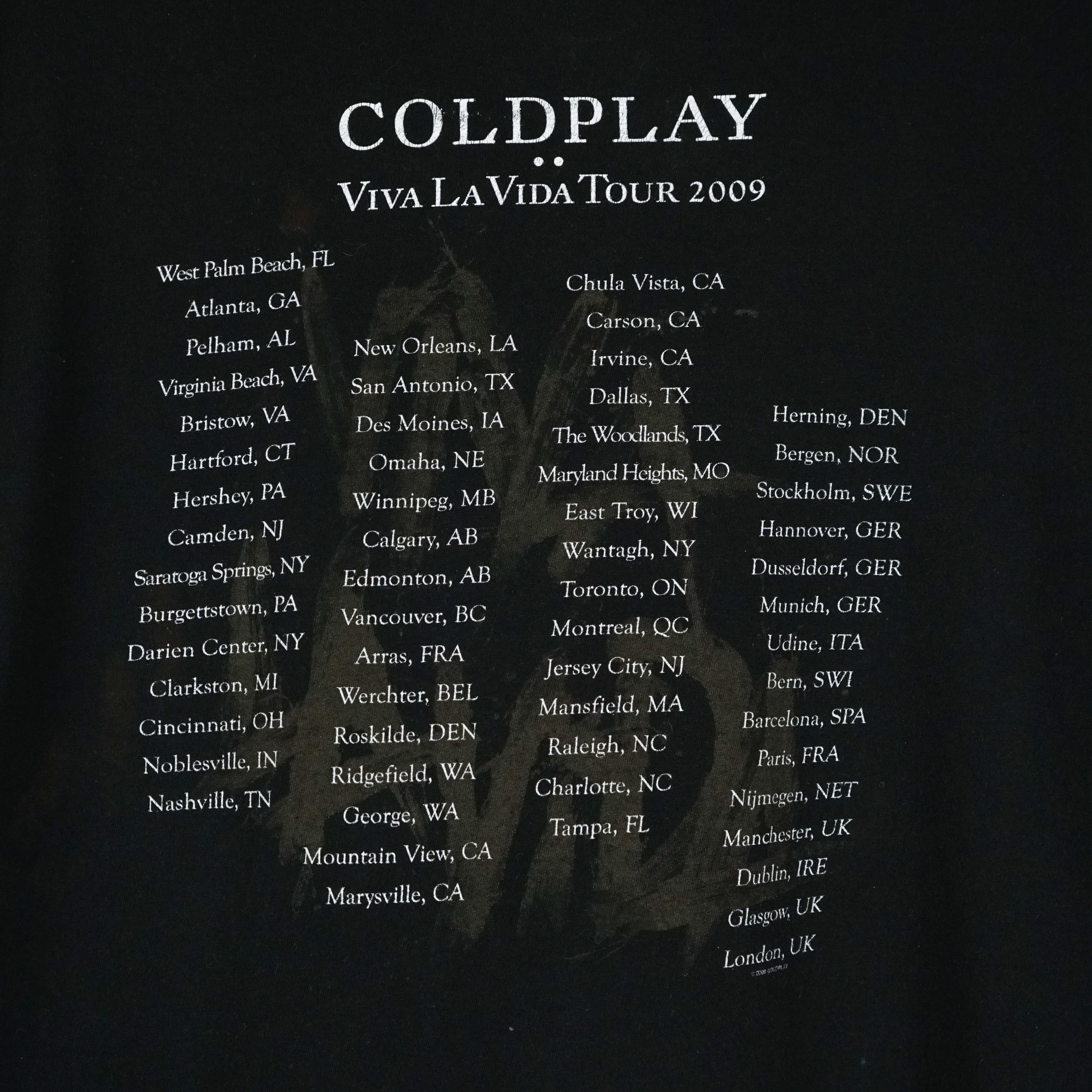 Band Tees × Vintage 2009 Coldplay t shirt Viva La Vida Tour Size US L / EU 52-54 / 3 - 10 Thumbnail