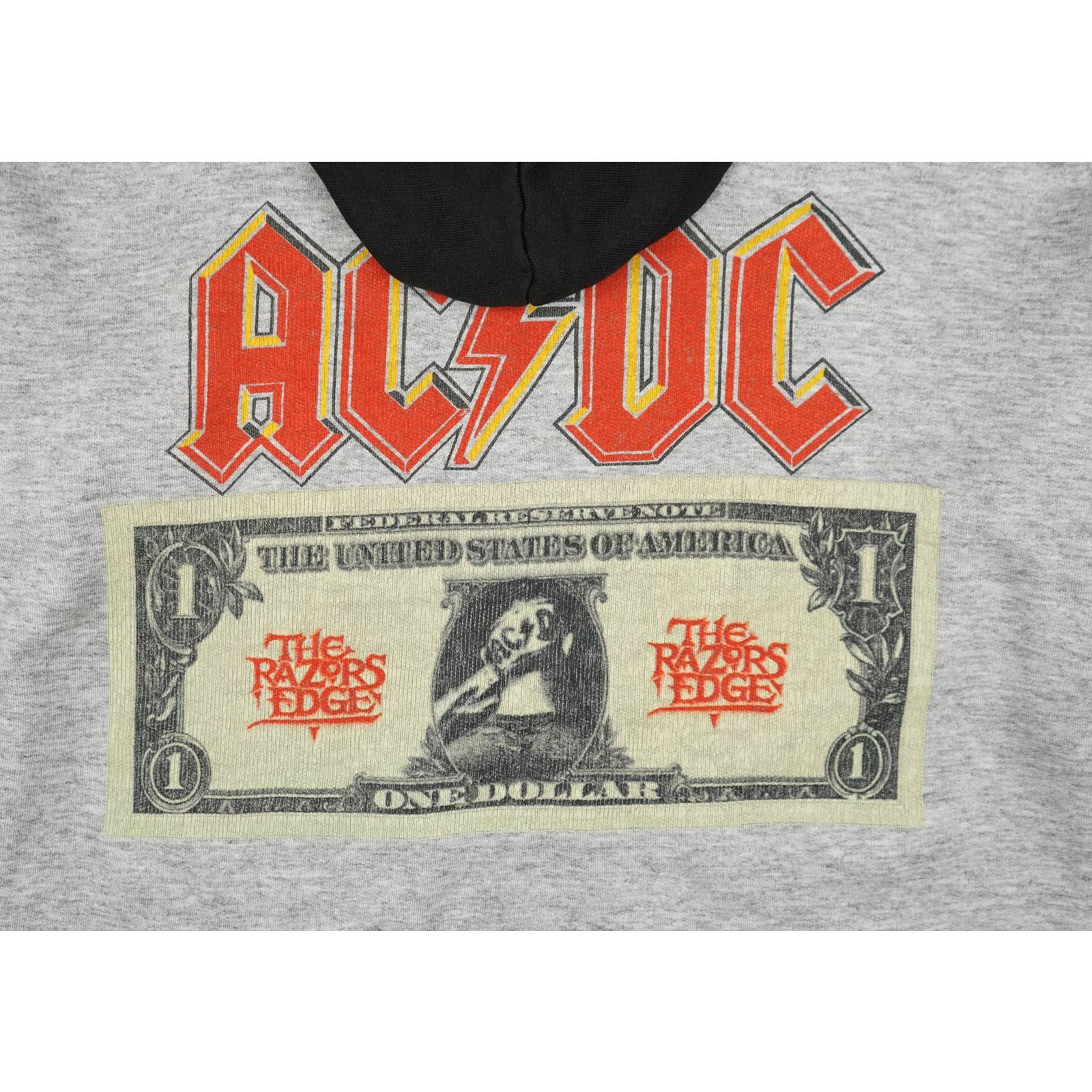 Band Tees Vintage 1990s ACDC One Dollar Hoodie Size US M / EU 48-50 / 2 - 10 Thumbnail