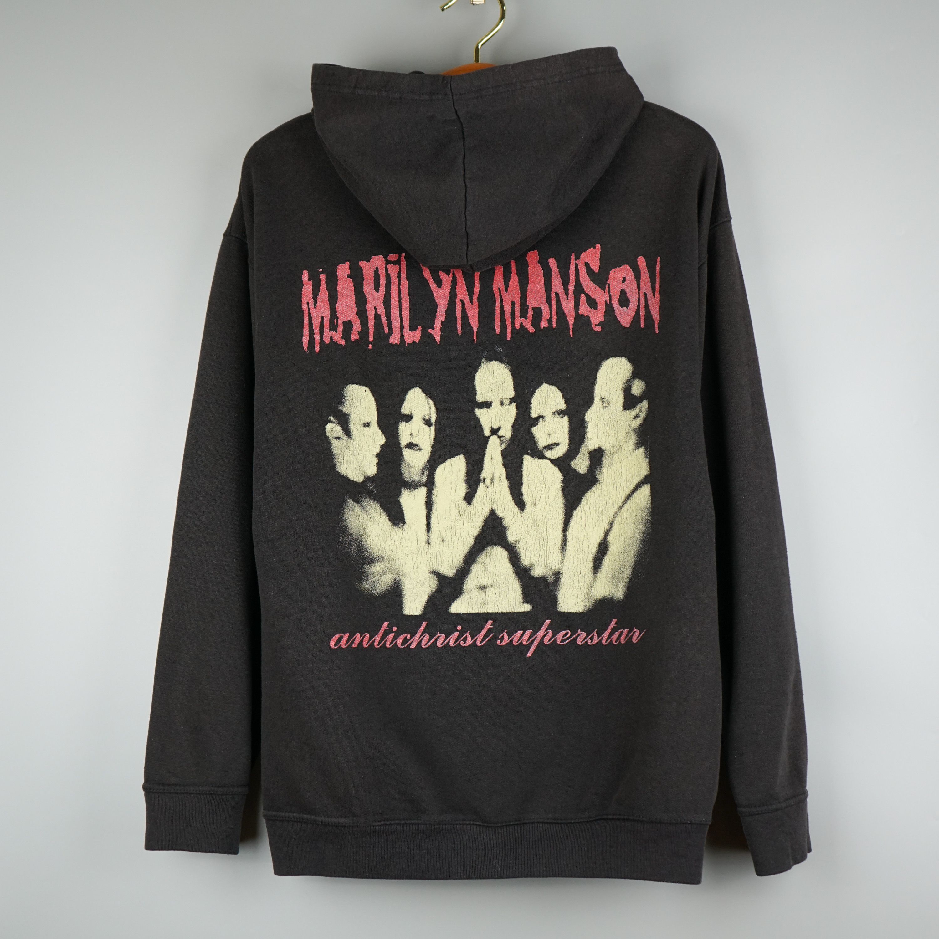 Band Tees × Vintage 1996 Marilyn Manson Hoodie Antichrist Superstar Size US L / EU 52-54 / 3 - 1 Thumbnail