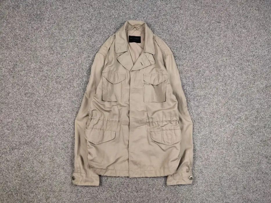 Allsaints Field Beige Multi Pocket Vulcan Jacket